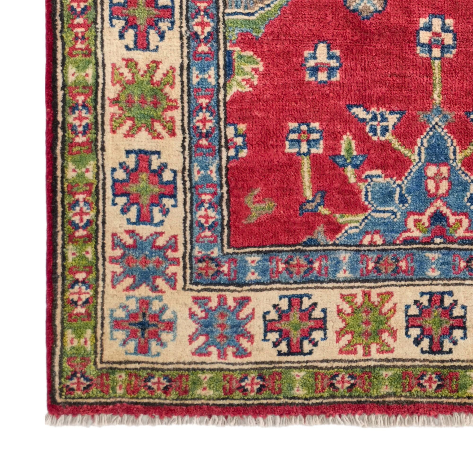 80cm x 135cm Handgeknüpft Kazak Teppich