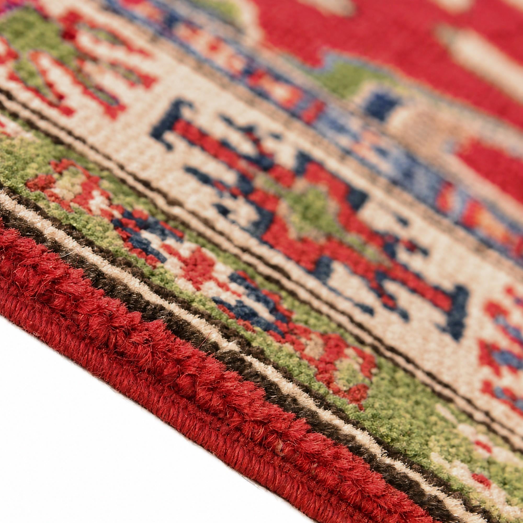 80cm x 135cm anudado a mano Kazak Alfombra
