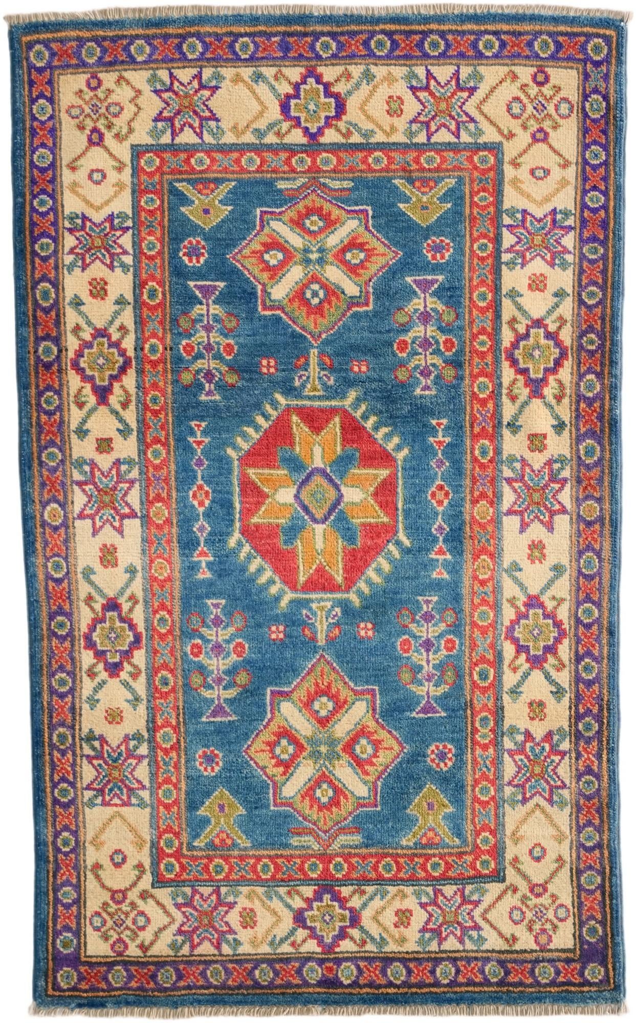 2' 7 x 4' 3 Hand Knotted Kazak Rug