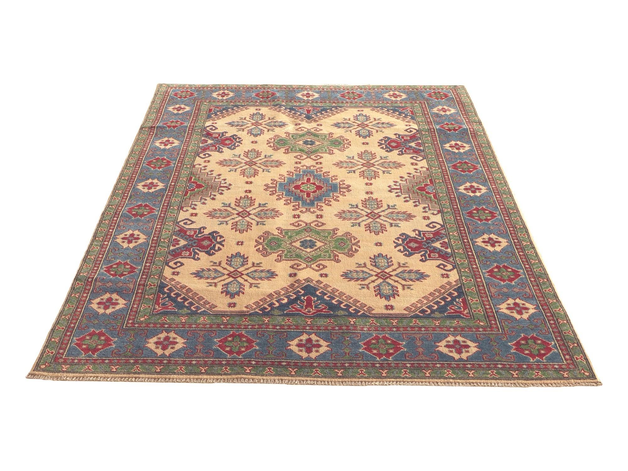 5' x 7' 5 Hand Knotted Kazak Rug