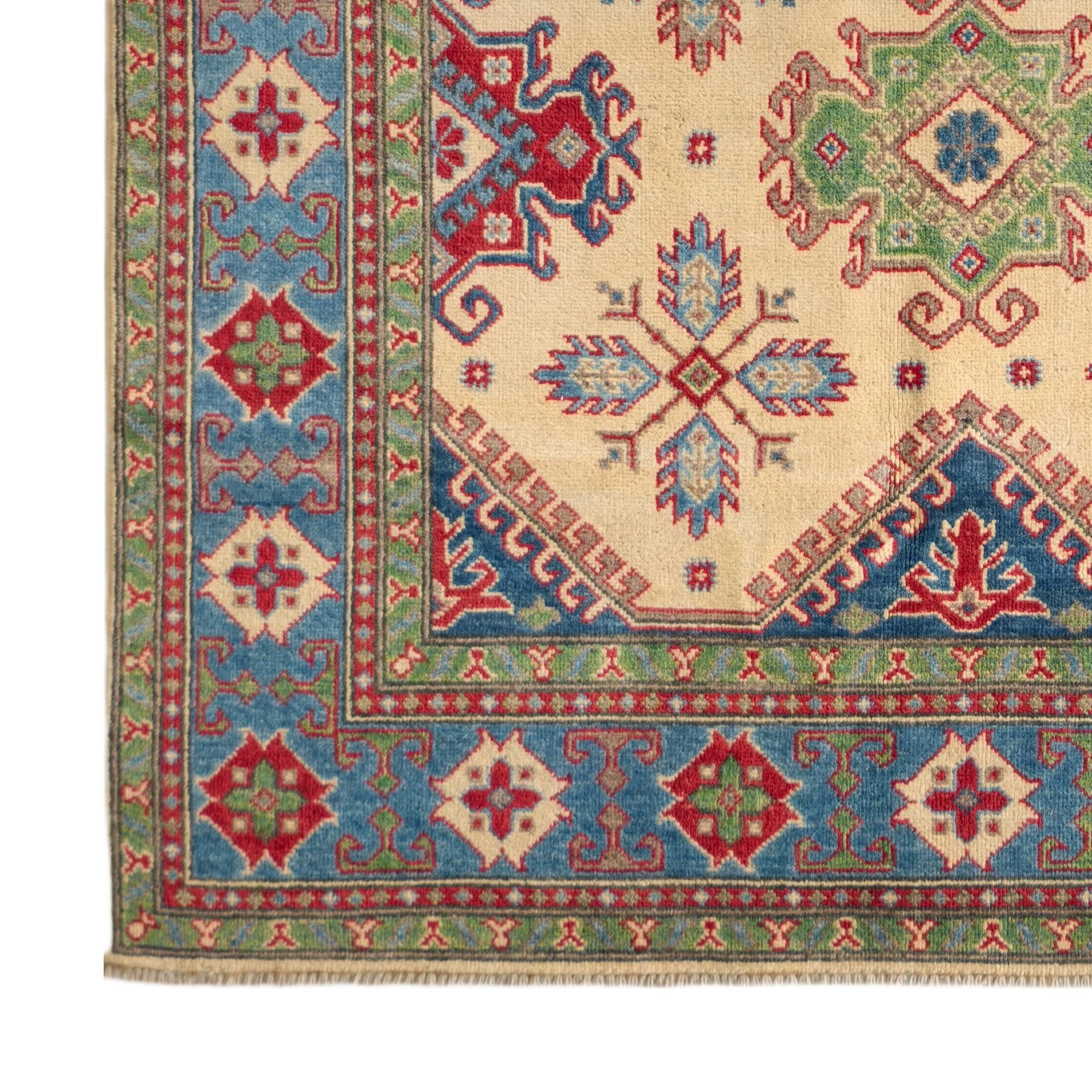 5' x 7' 5 Hand Knotted Kazak Rug