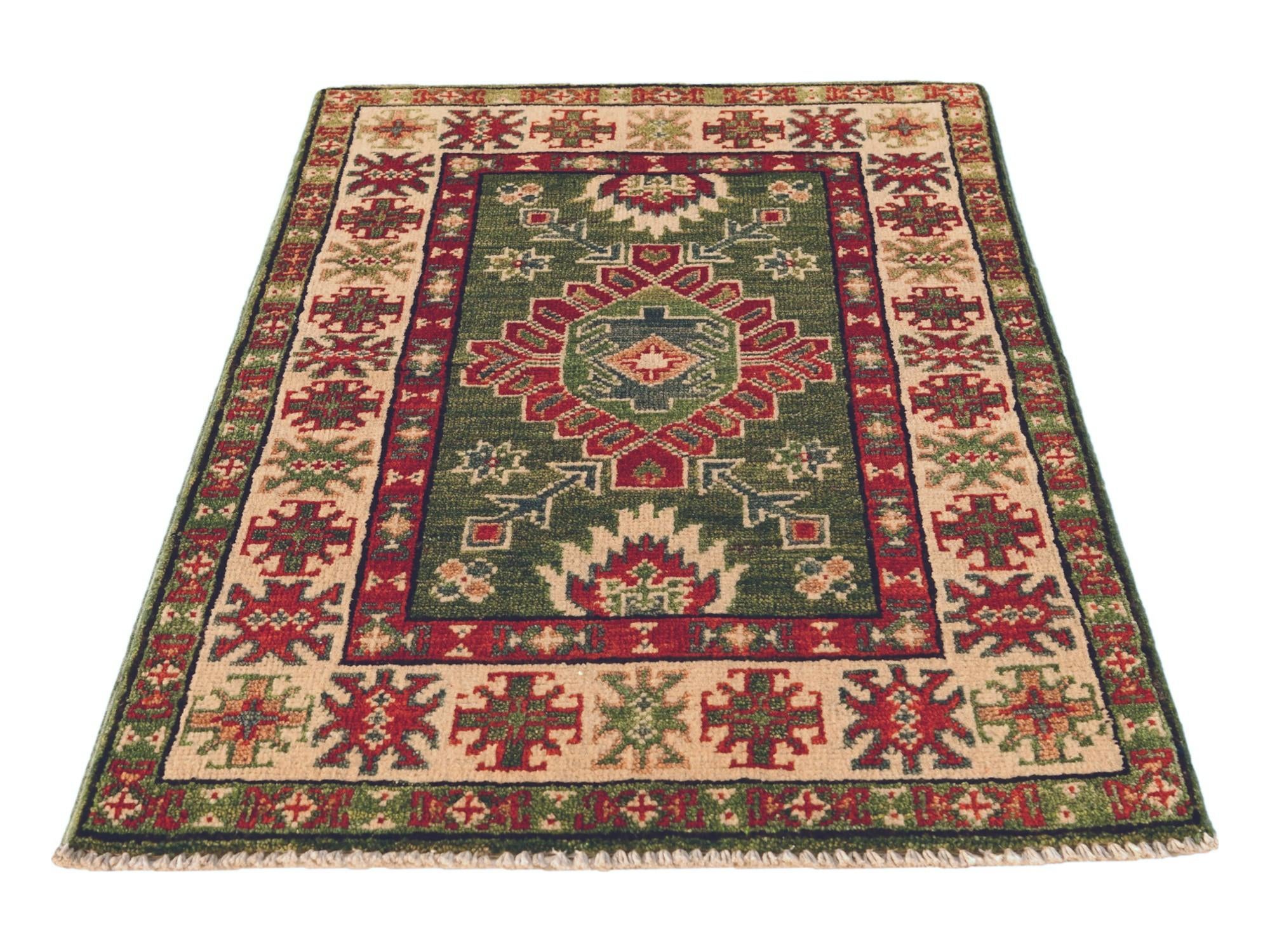 2' x 2' 11 Hand Knotted Kazak Rug