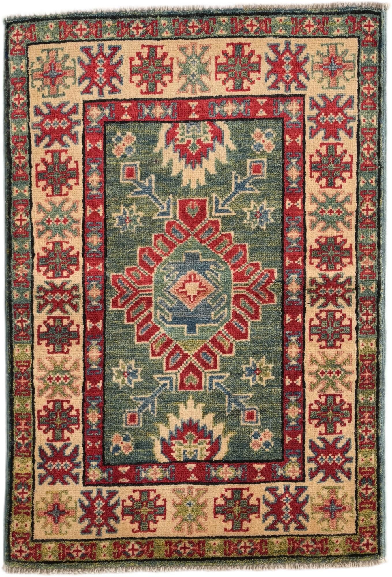 2' x 2' 11 Hand Knotted Kazak Rug