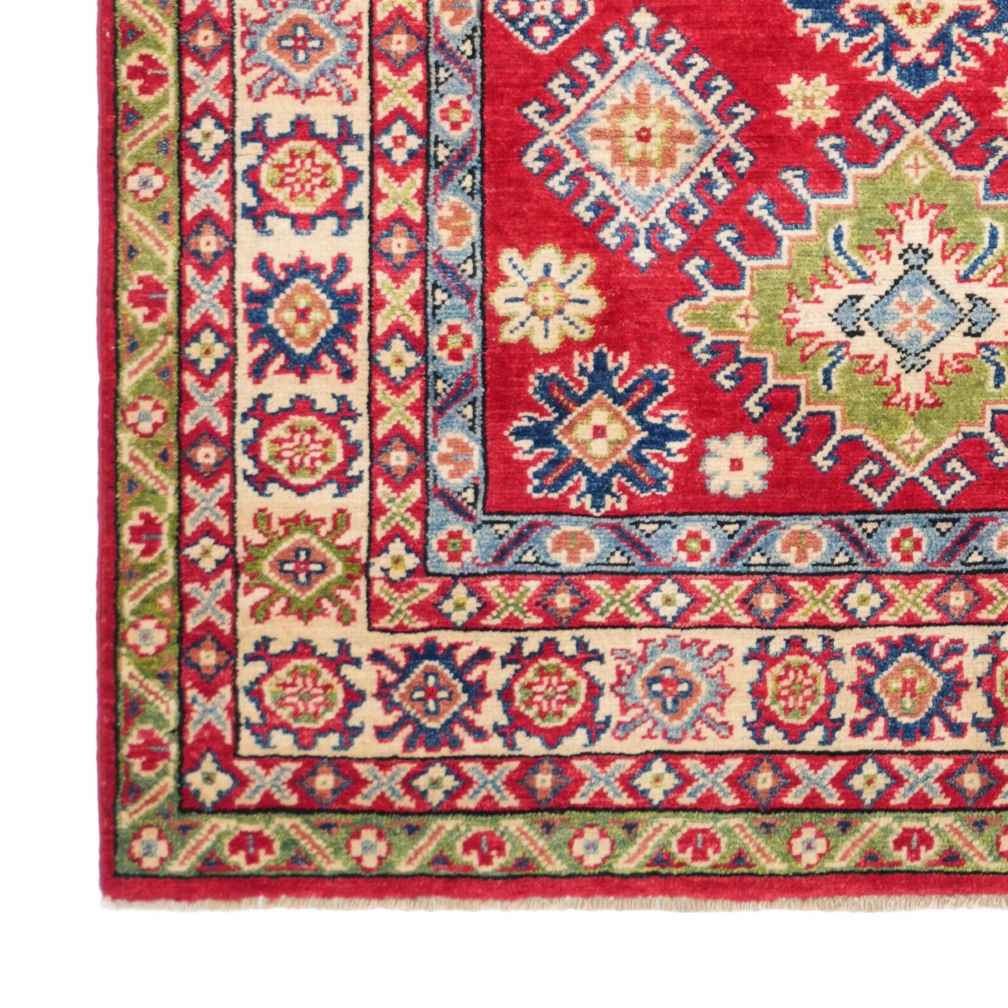 3' 11 x 6' 1 Hand Knotted Kazak Rug