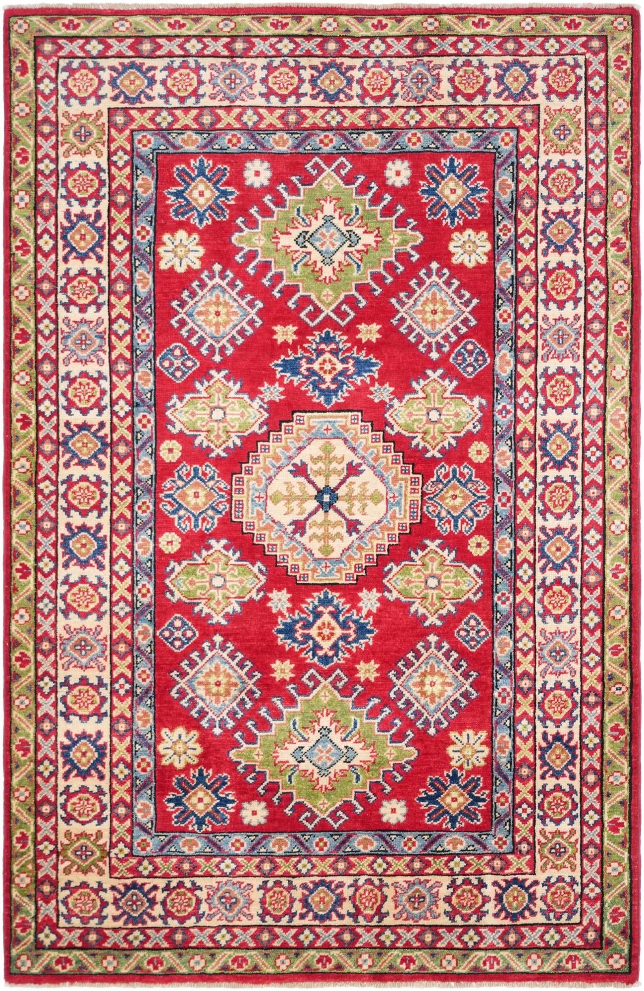 3' 11 x 6' 1 Hand Knotted Kazak Rug