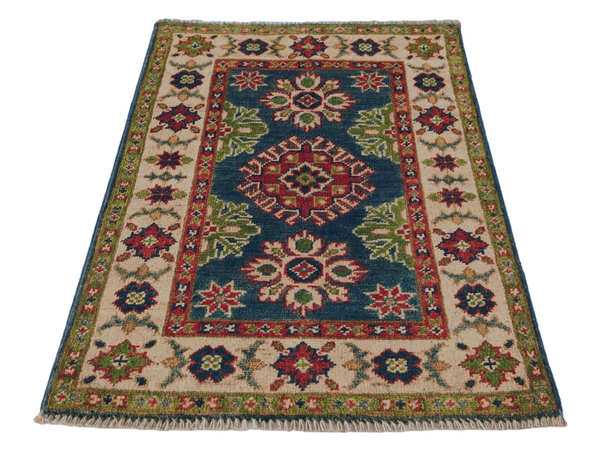 1' 10 x 2' 11 Hand Knotted Kazak Rug