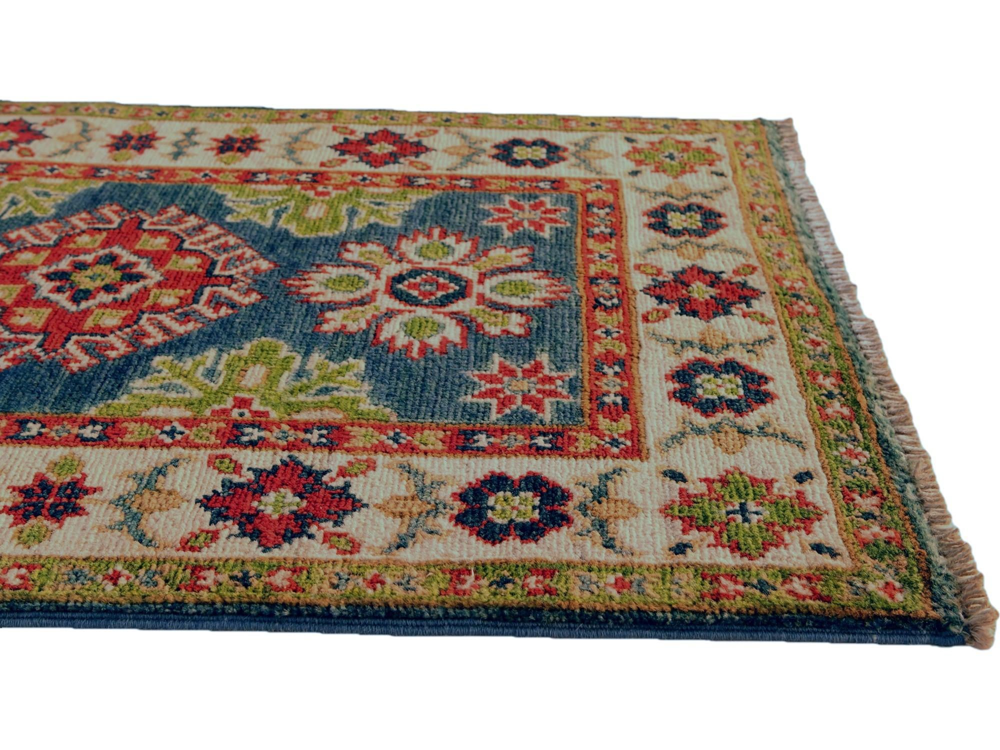 55cm x 90cm Hand Knotted Kazak Rug