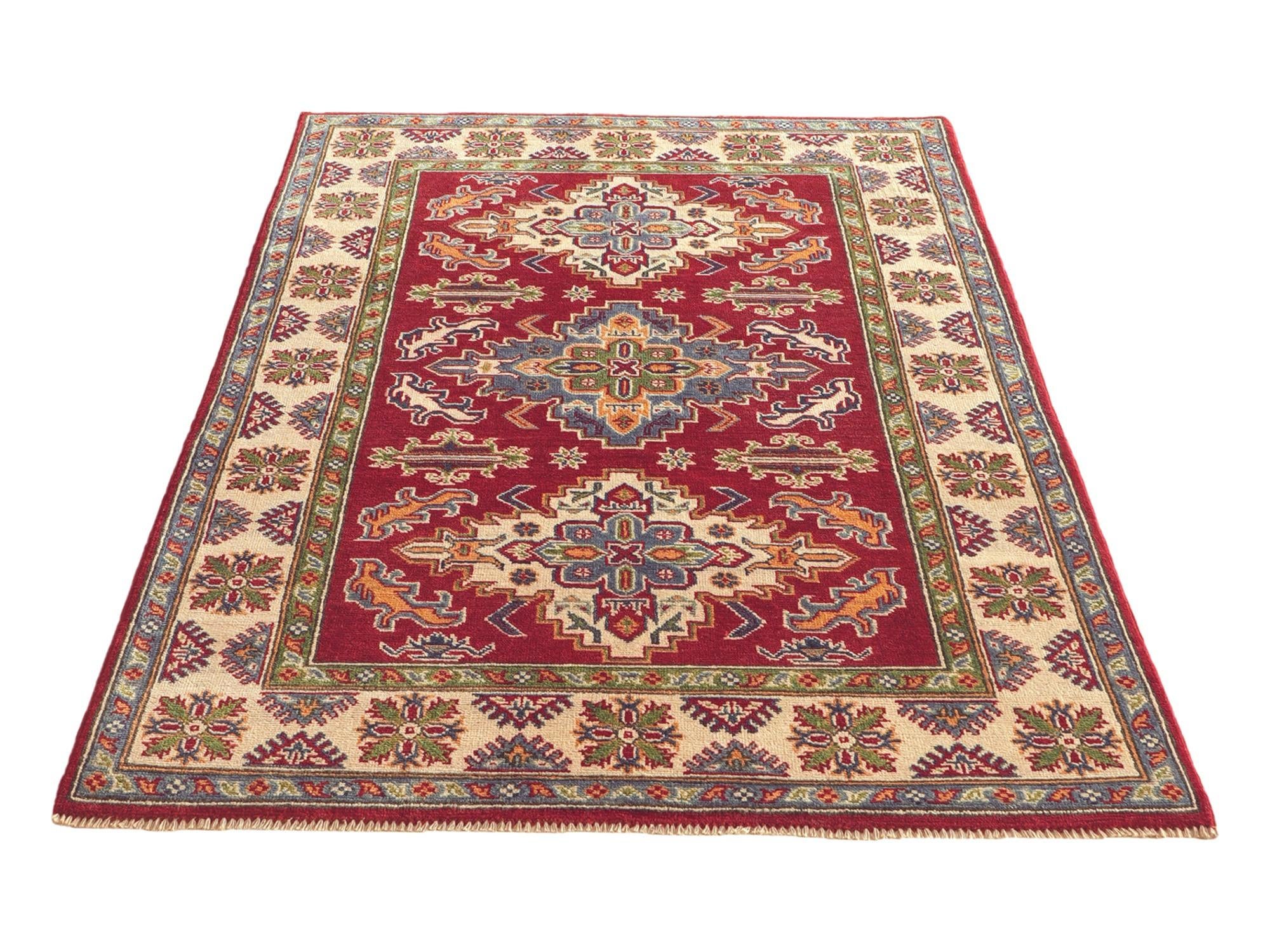 3' 11 x 6' Hand Knotted Kazak Rug