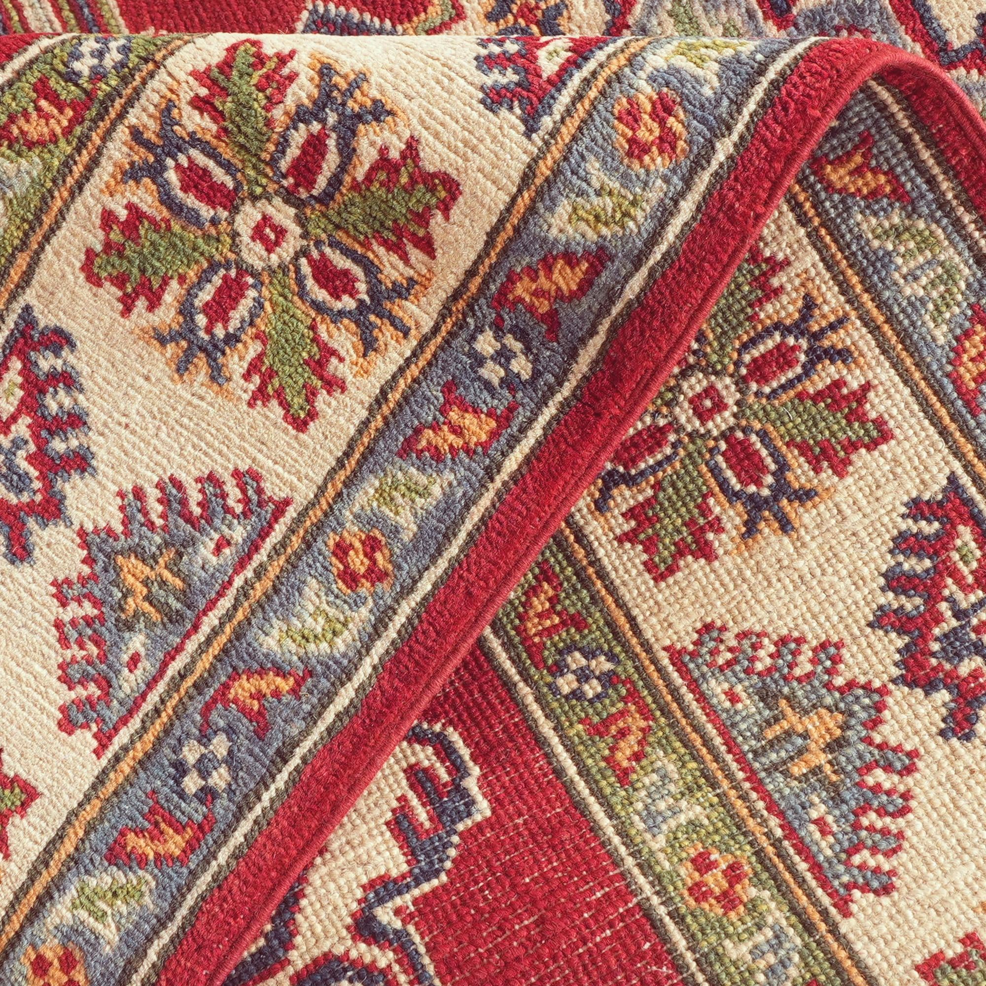 3' 11 x 6' Hand Knotted Kazak Rug