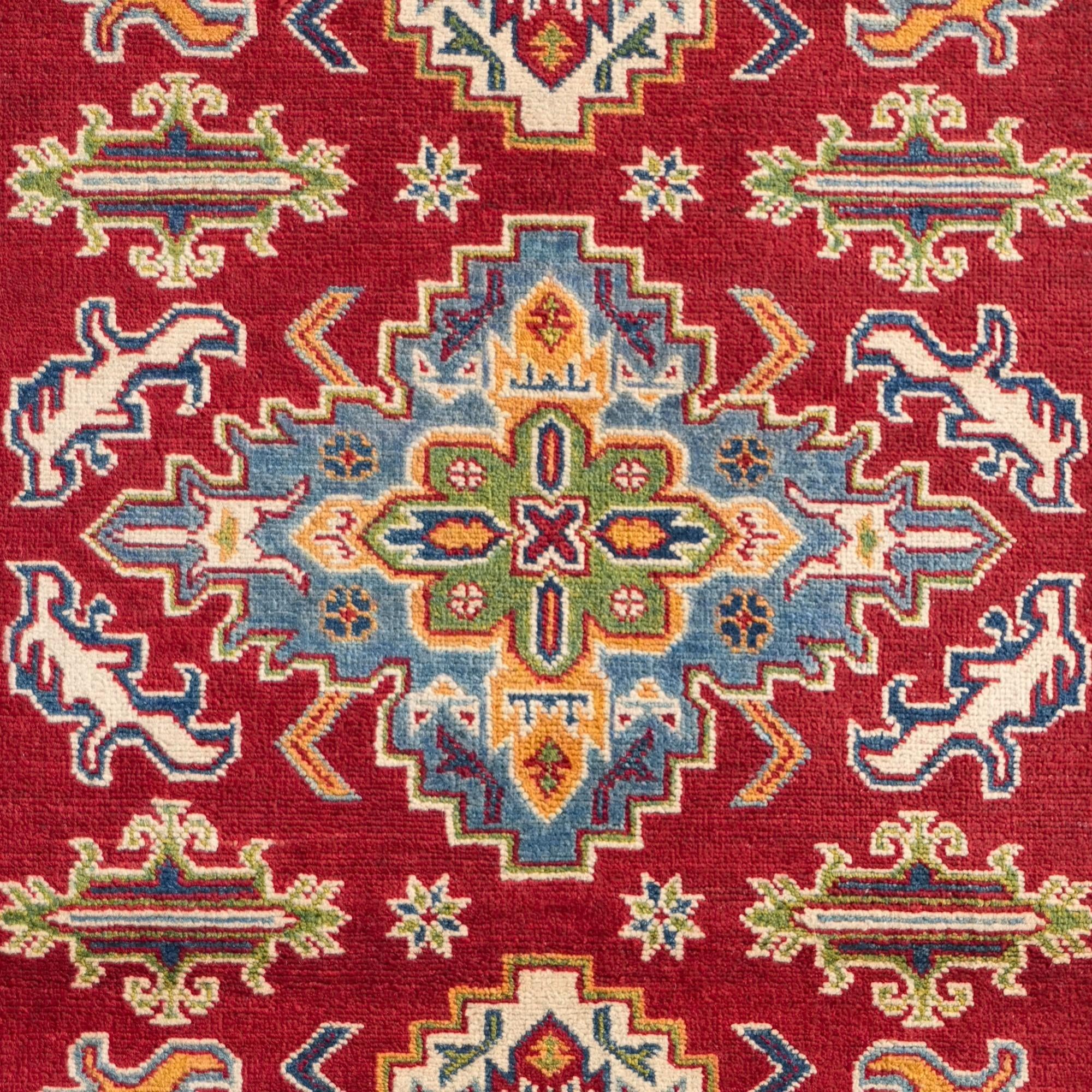 3' 11 x 6' Hand Knotted Kazak Rug