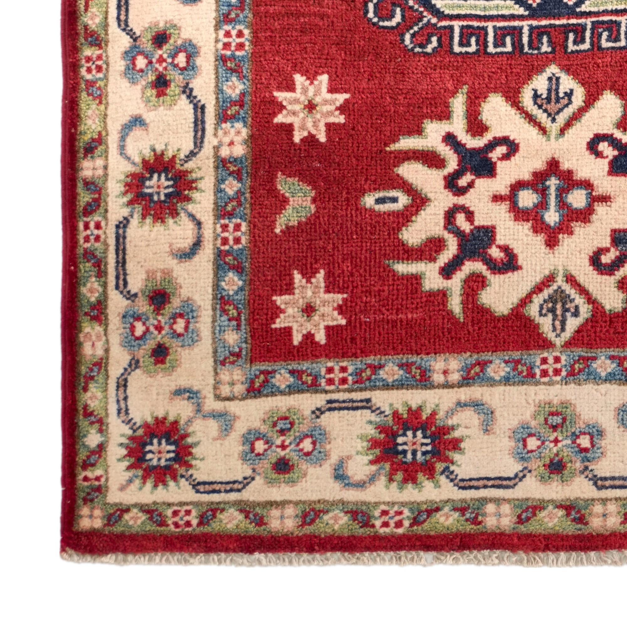80cm x 115cm Handgeknüpft Kazak Teppich