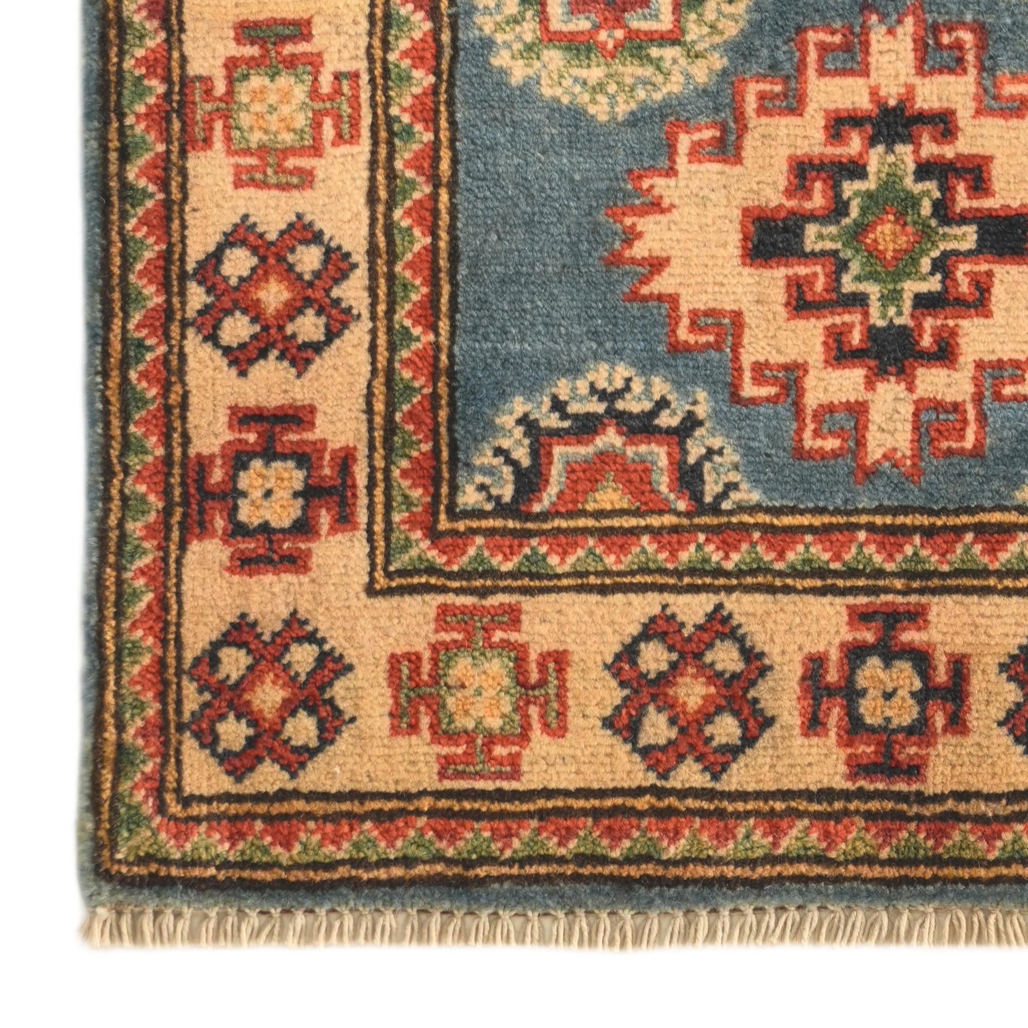 1' 11 x 3' 1 Hand Knotted Kazak Rug
