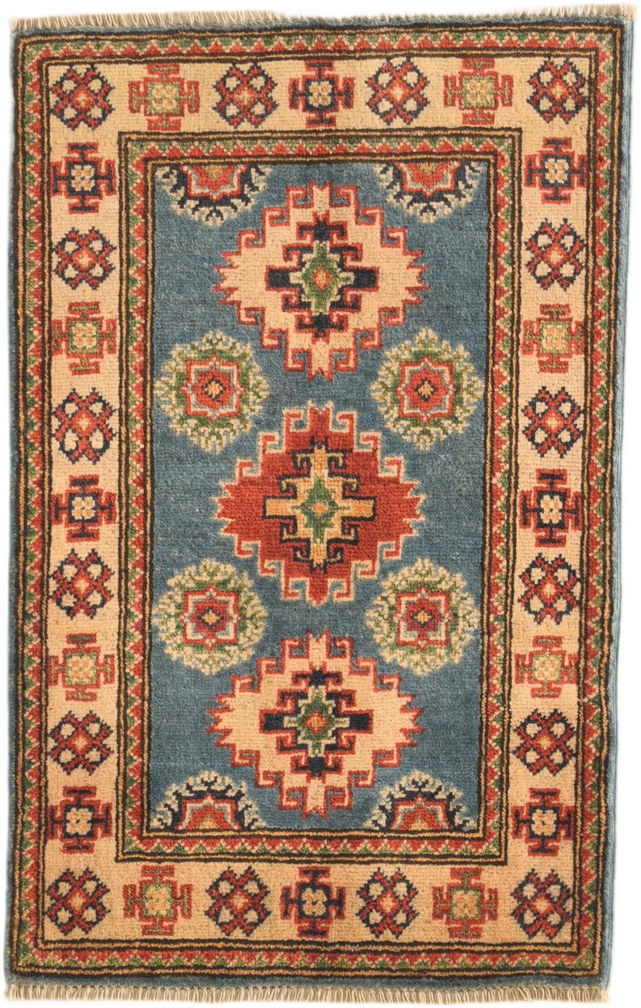 1' 11 x 3' 1 Hand Knotted Kazak Rug