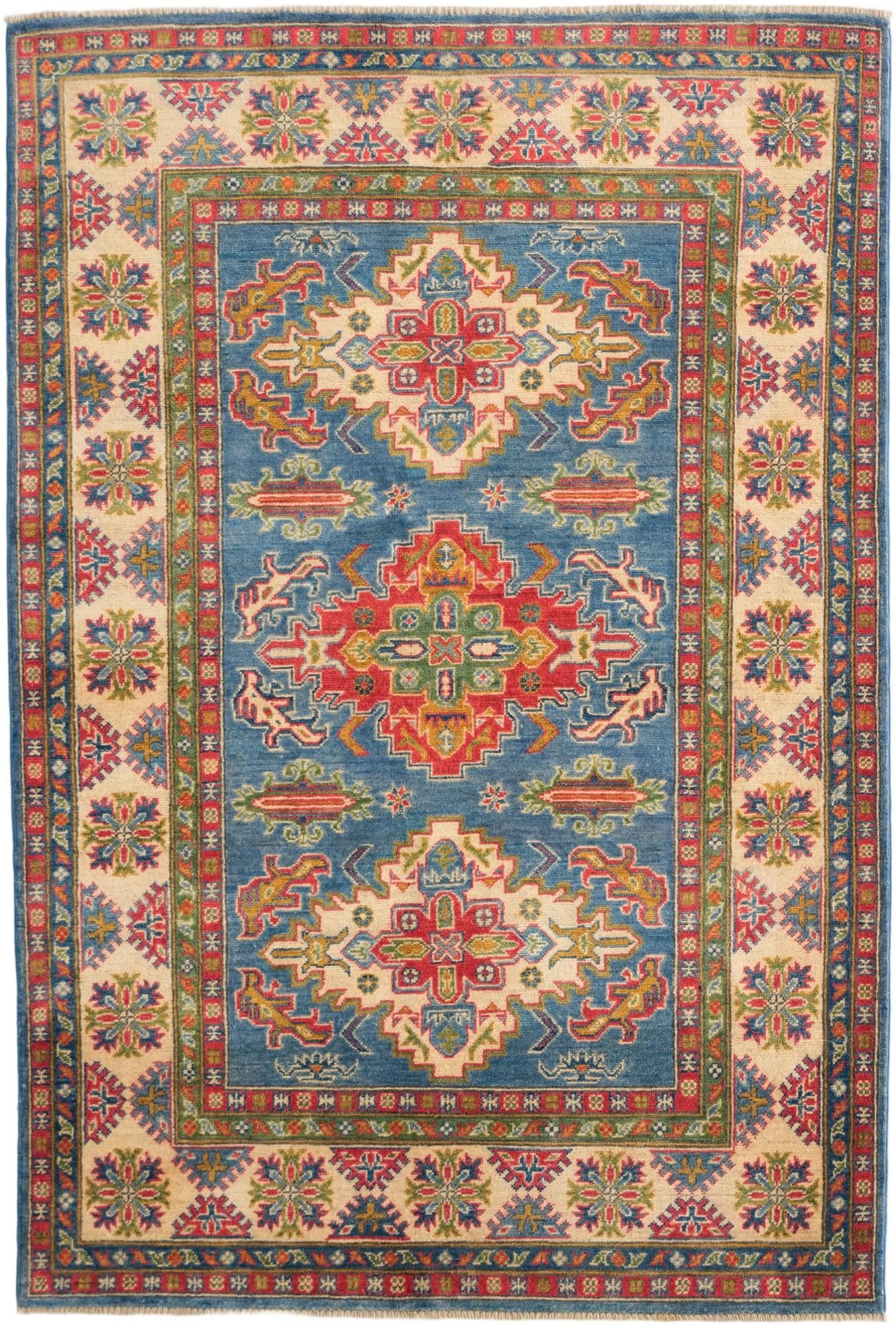 4' 9 x 7' 1 Hand Knotted Kazak Rug