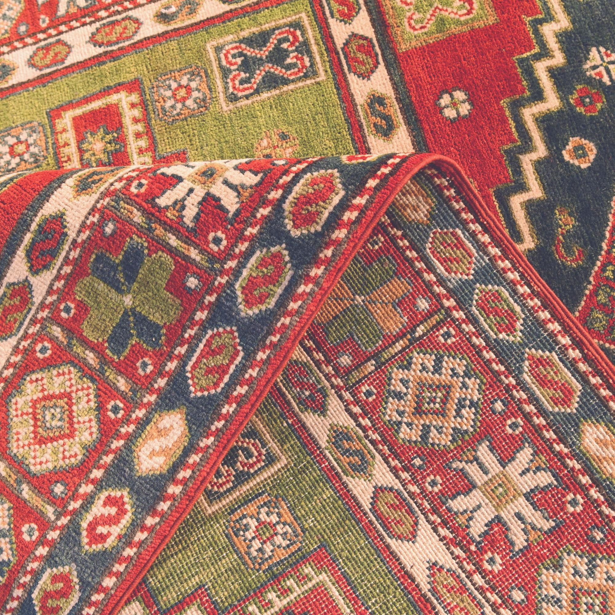 4' x 6' 3 Hand Knotted Kazak Rug