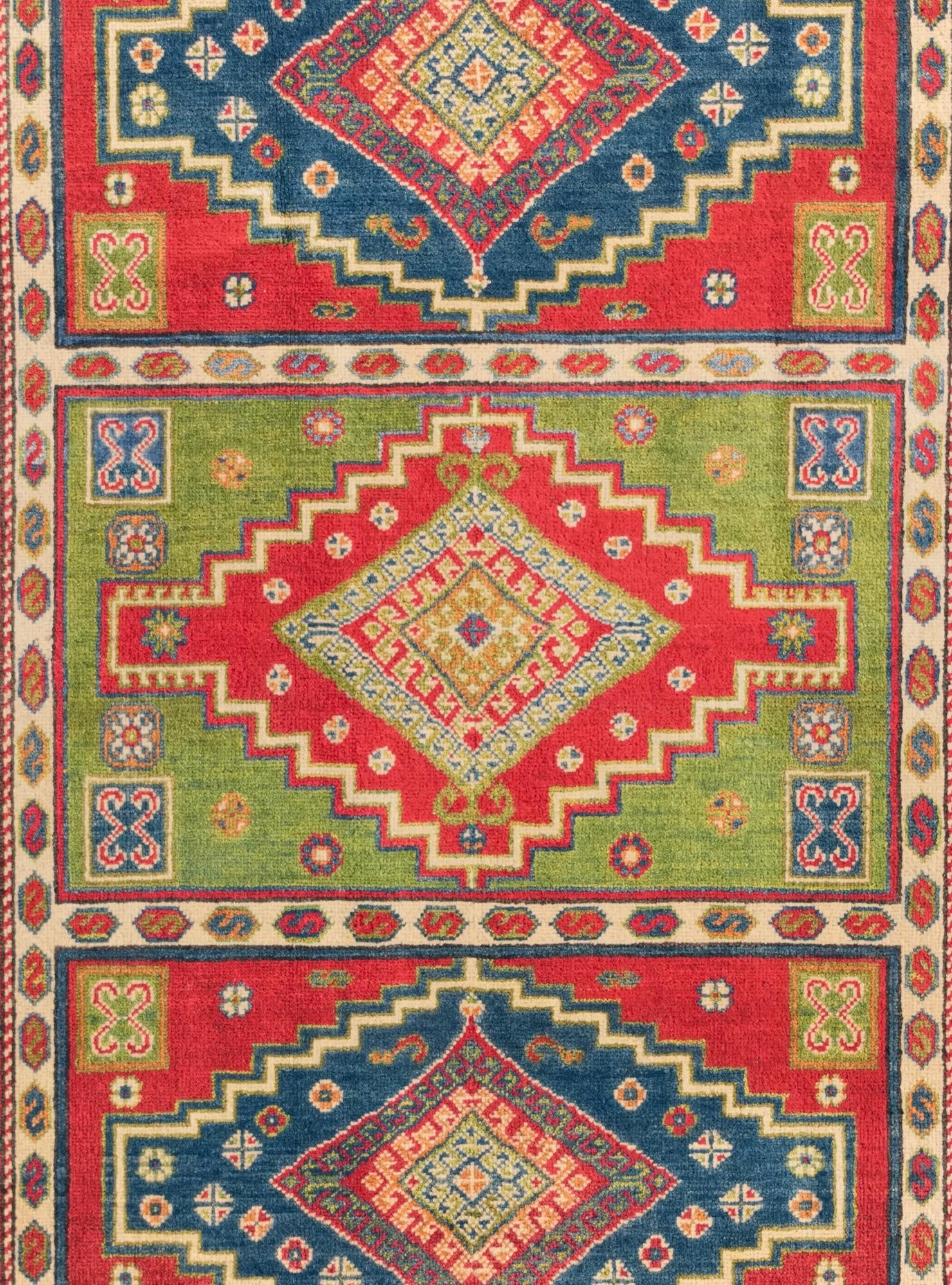 4' x 6' 3 Hand Knotted Kazak Rug