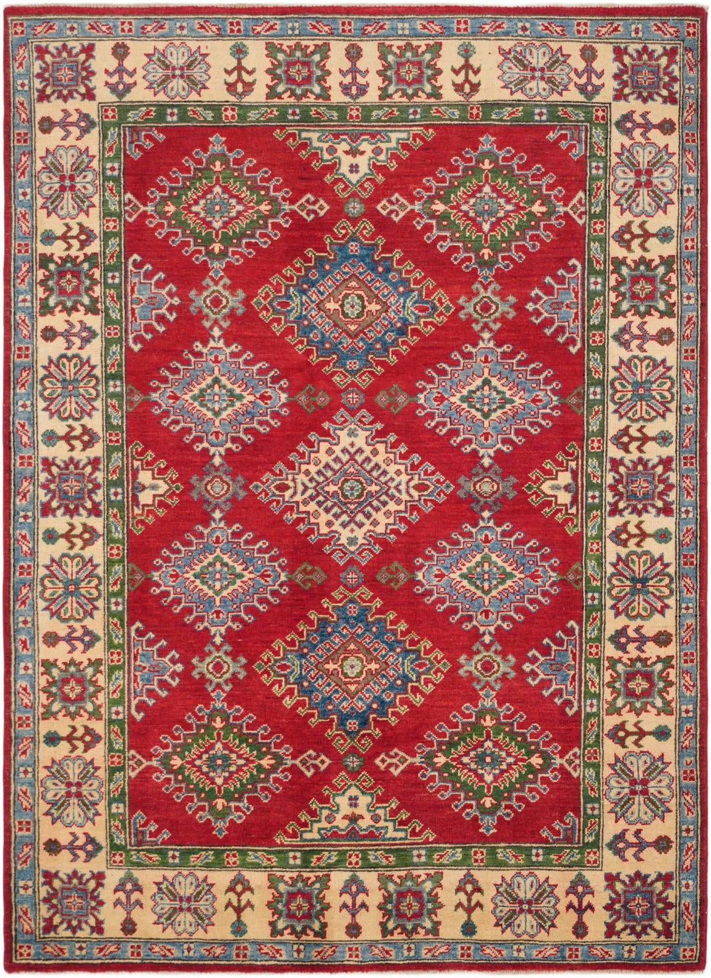 4' 11 x 6' 10 Hand Knotted Kazak Rug