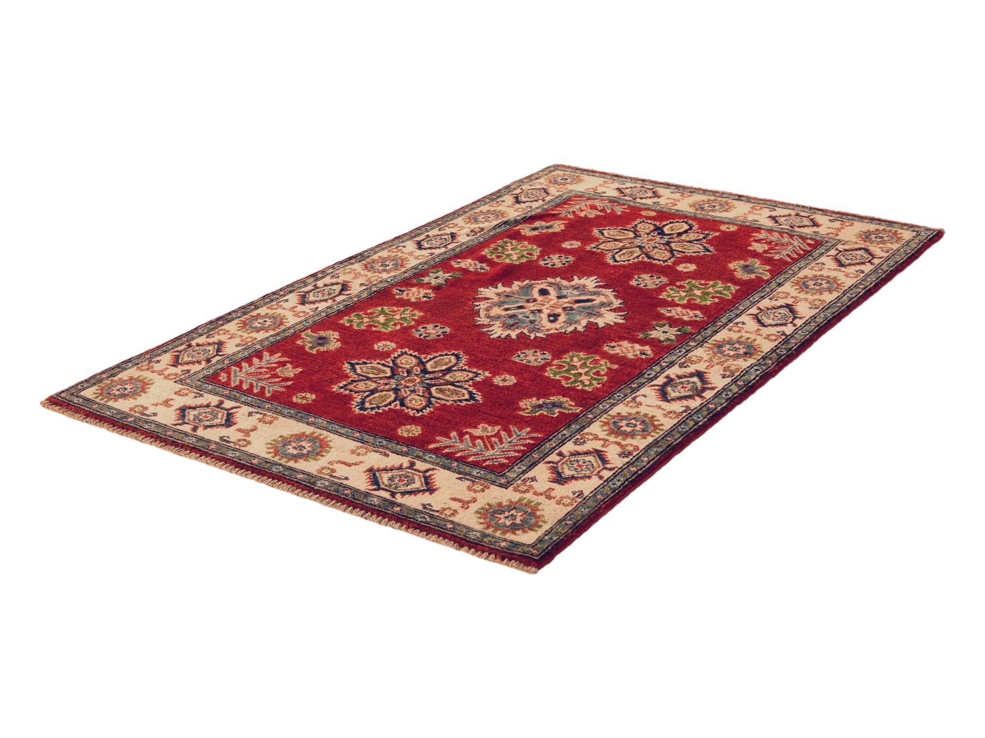 3' 2 x 4' 11 Hand Knotted Kazak Rug