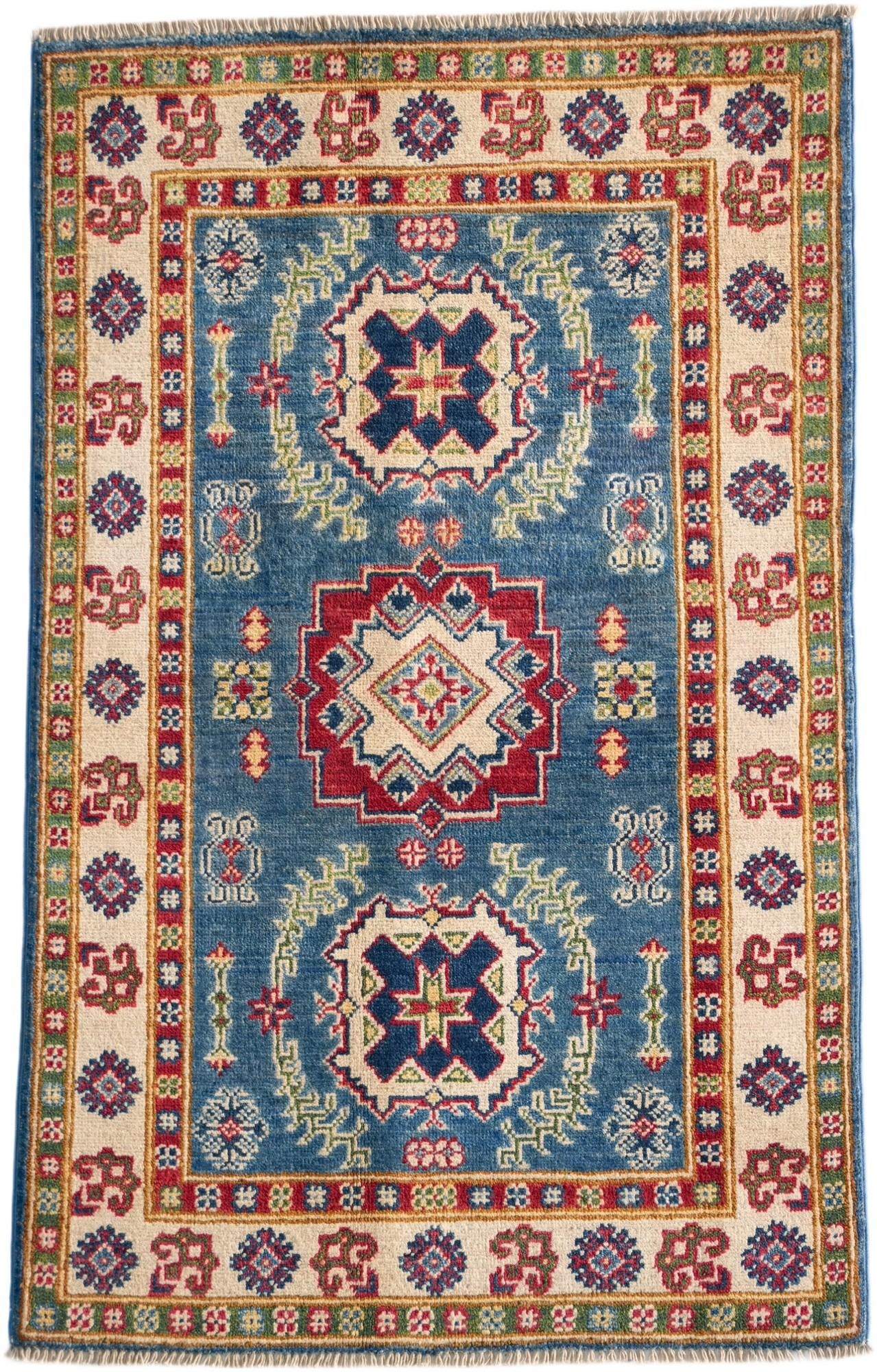 Detail image 2 of 10: 2' 8 x 4' 2 Hand Knotted Kazak Rug