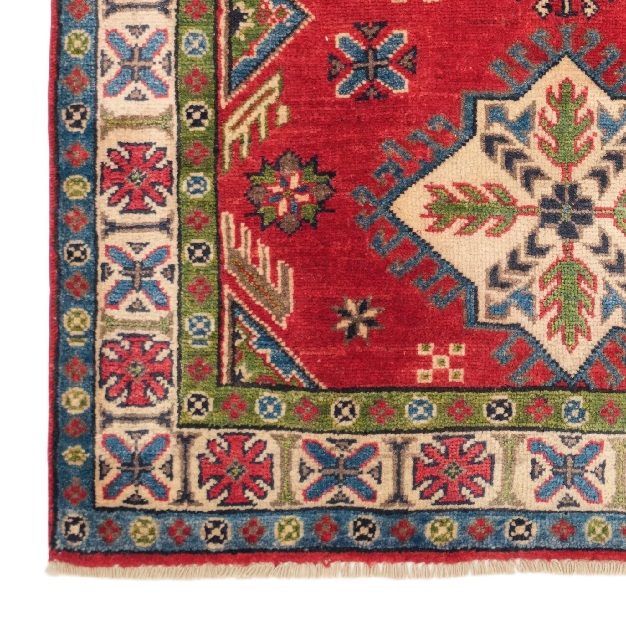 Detail image 7 of 10: 3' 5 x 4' 11 Hand Knotted Kazak Rug
