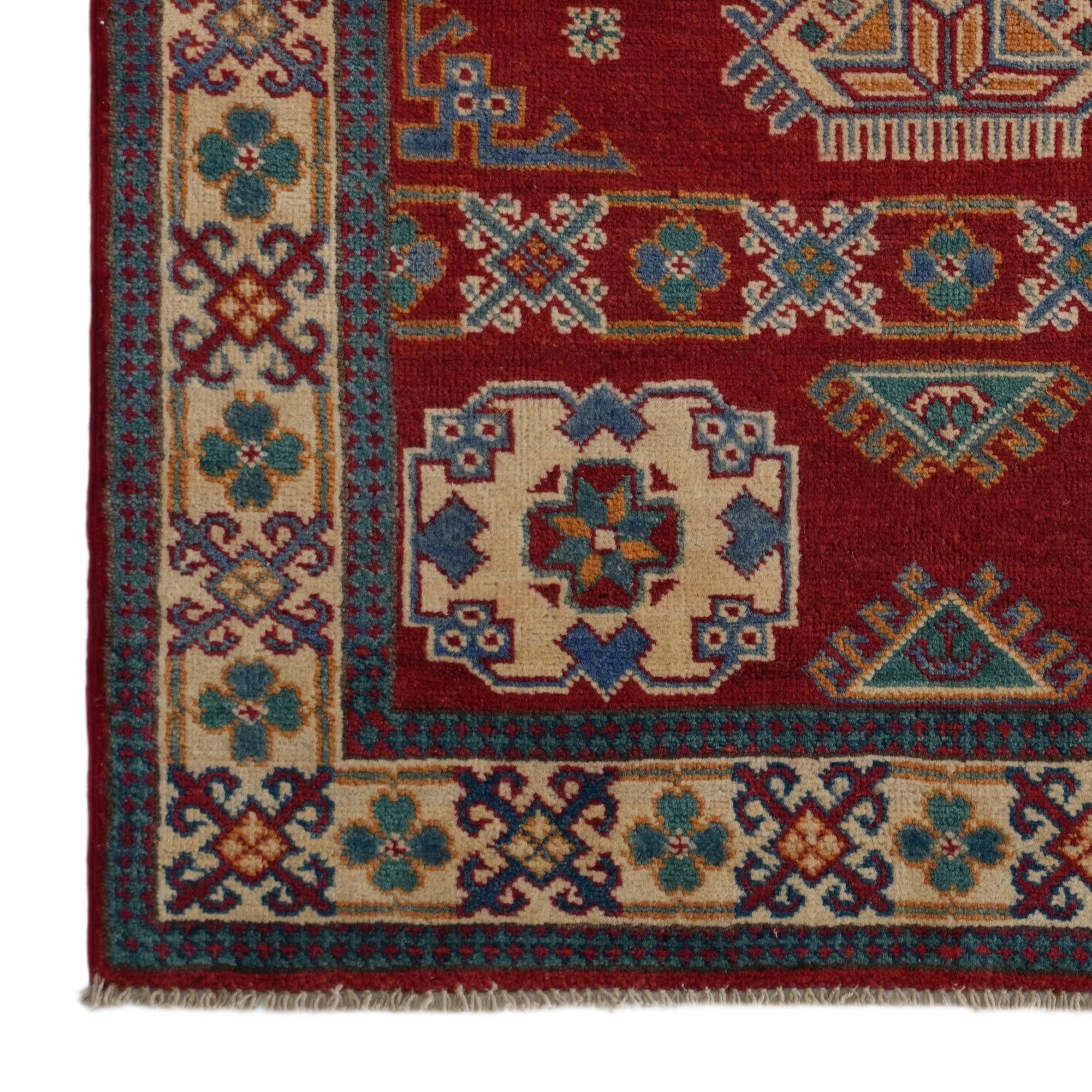 3' 3 x 4' 8 Hand Knotted Kazak Rug