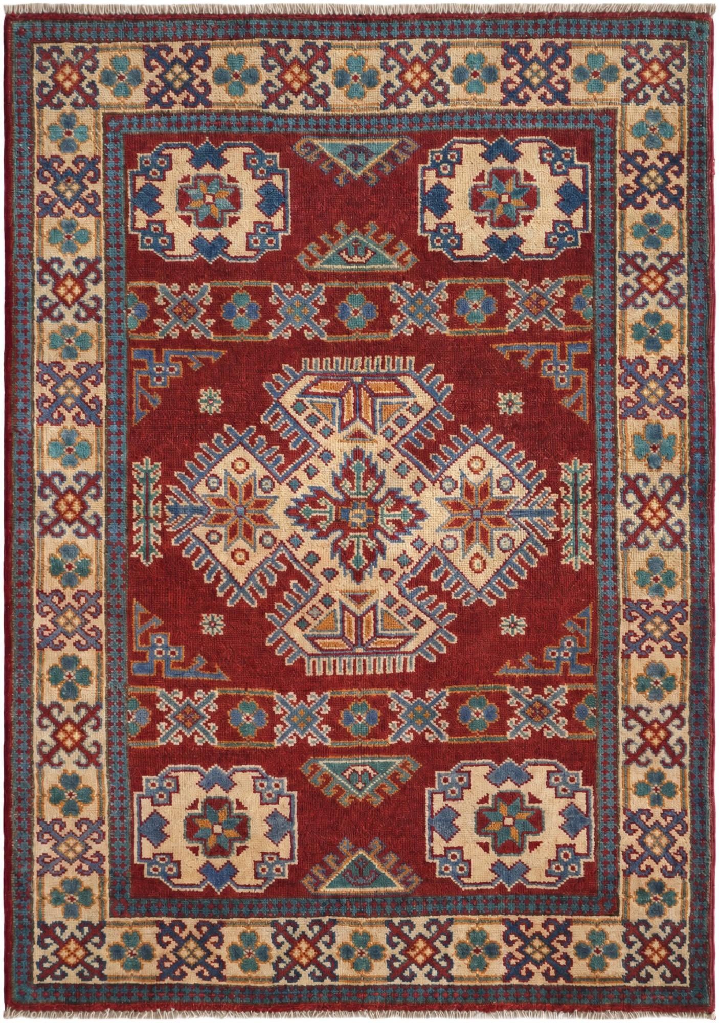 3' 3 x 4' 8 Hand Knotted Kazak Rug