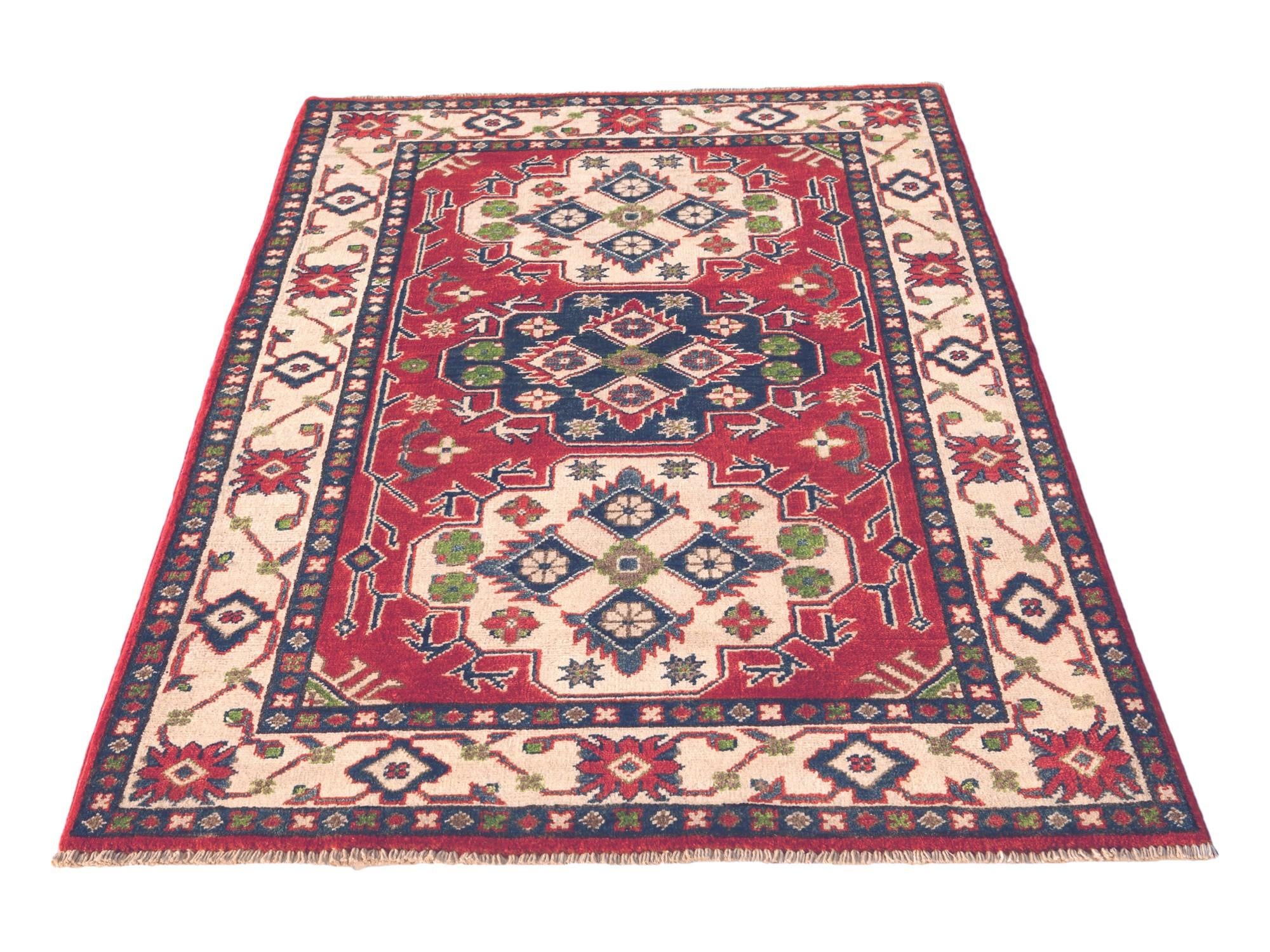 3' 3 x 5' 4 Hand Knotted Kazak Rug