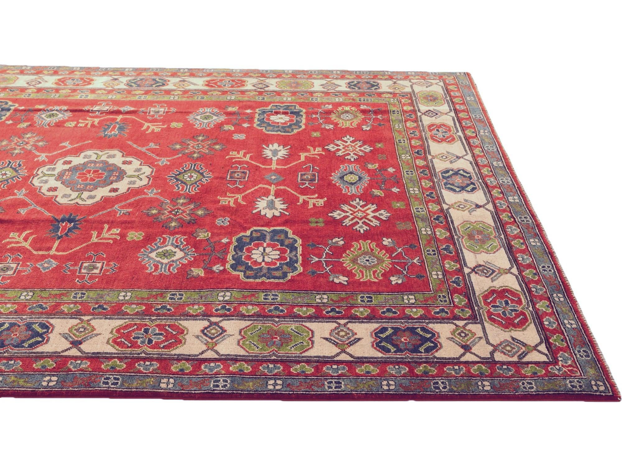 6' 9 x 9' 3 Hand Knotted Kazak Rug