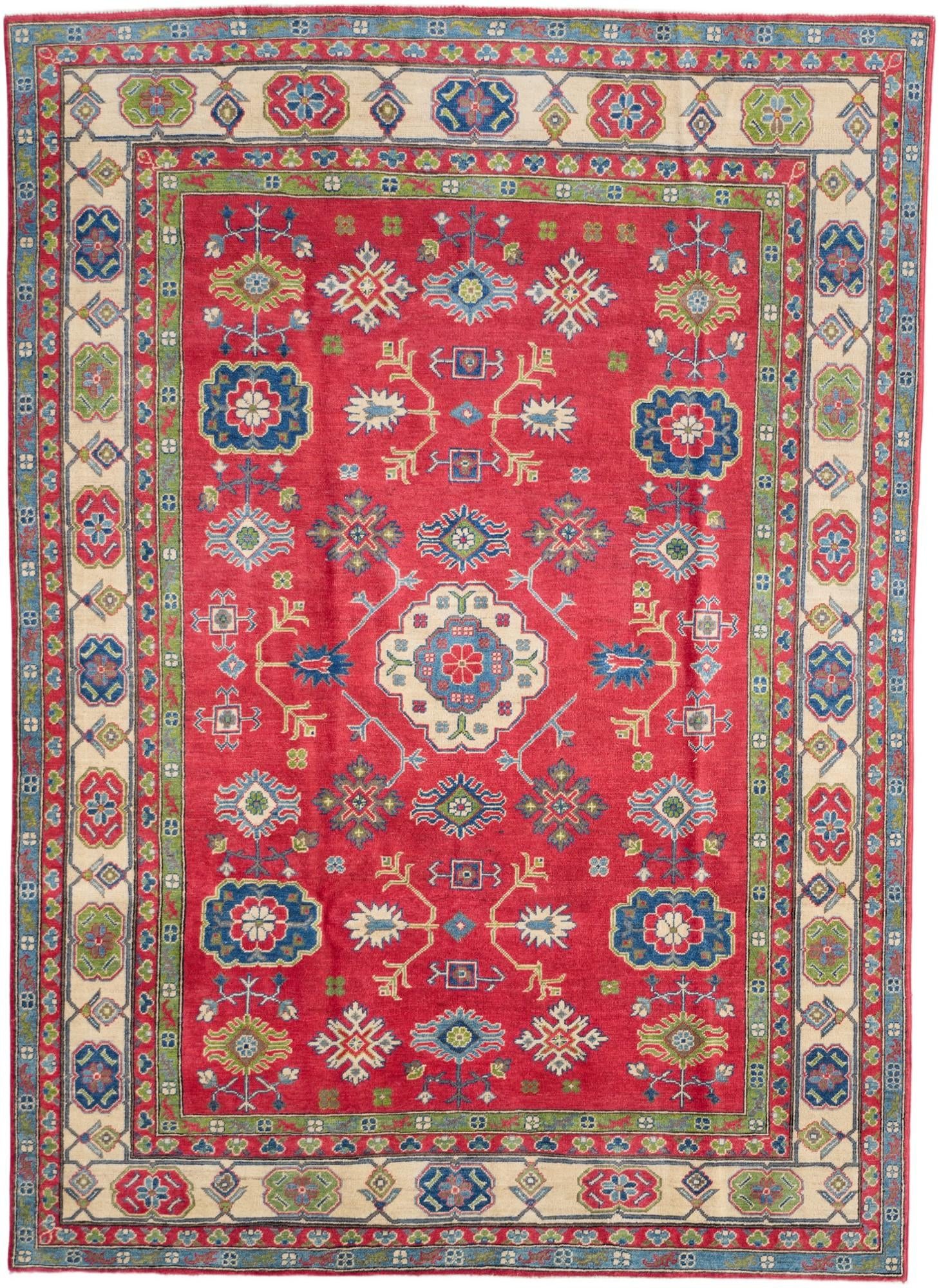 6' 9 x 9' 3 Hand Knotted Kazak Rug