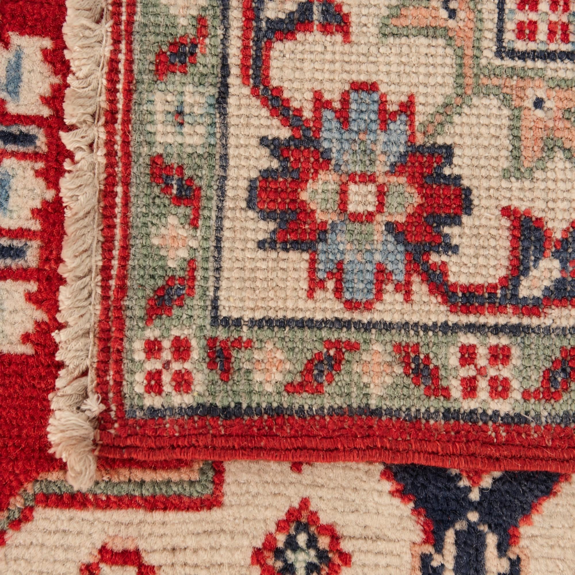 Detail image 10 of 10: 3' 2 x 4' 11 Hand Knotted Kazak Rug