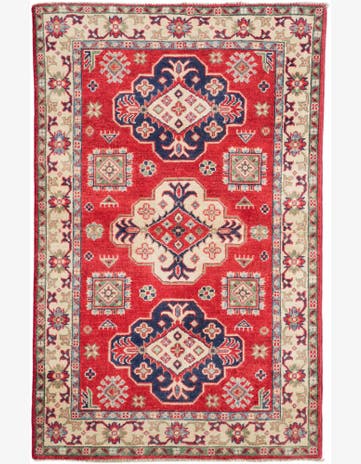3' 2 x 4' 11 Hand Knotted Kazak Rug