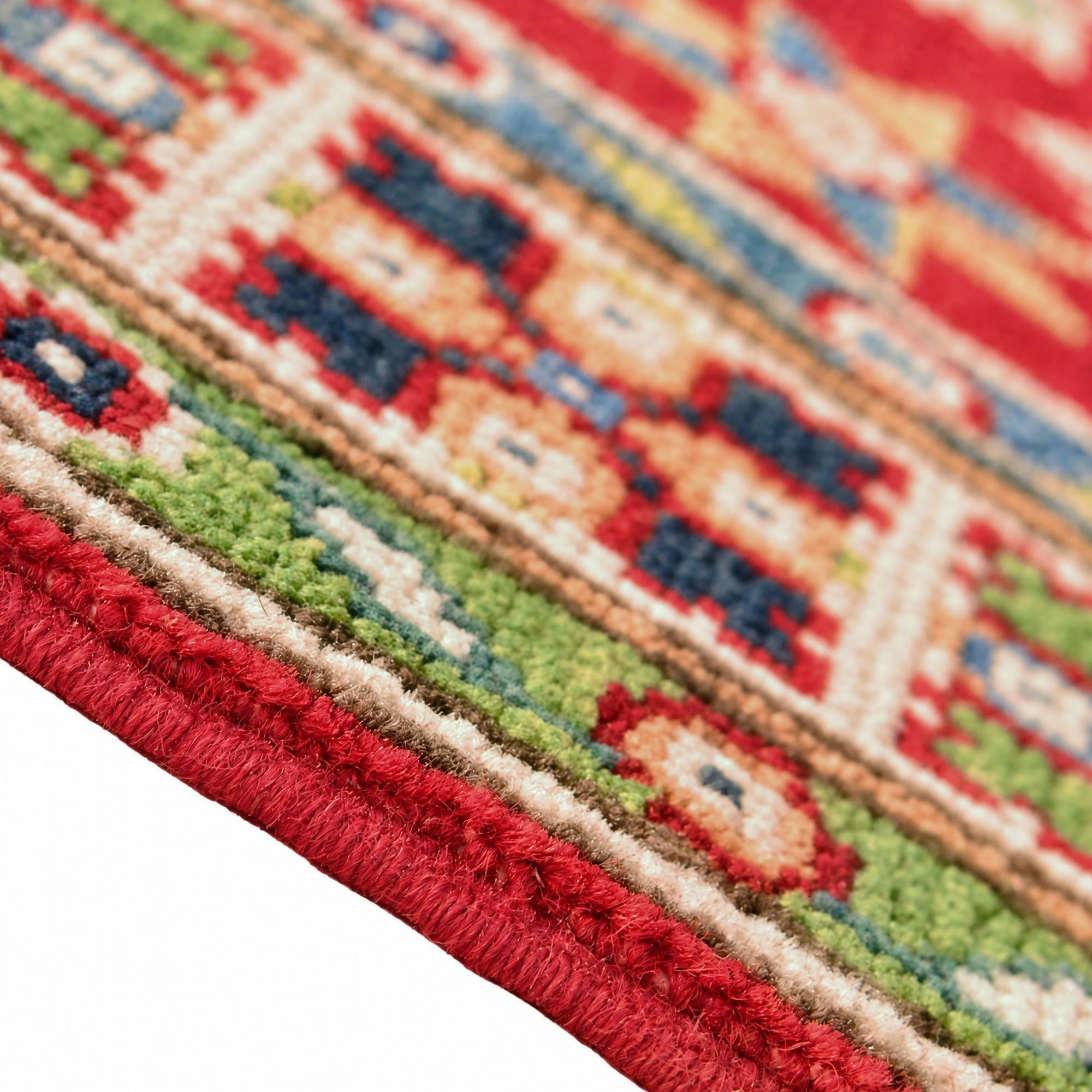 Detail image 8 of 11: 3' 3 x 5' 3 Hand Knotted Kazak Rug