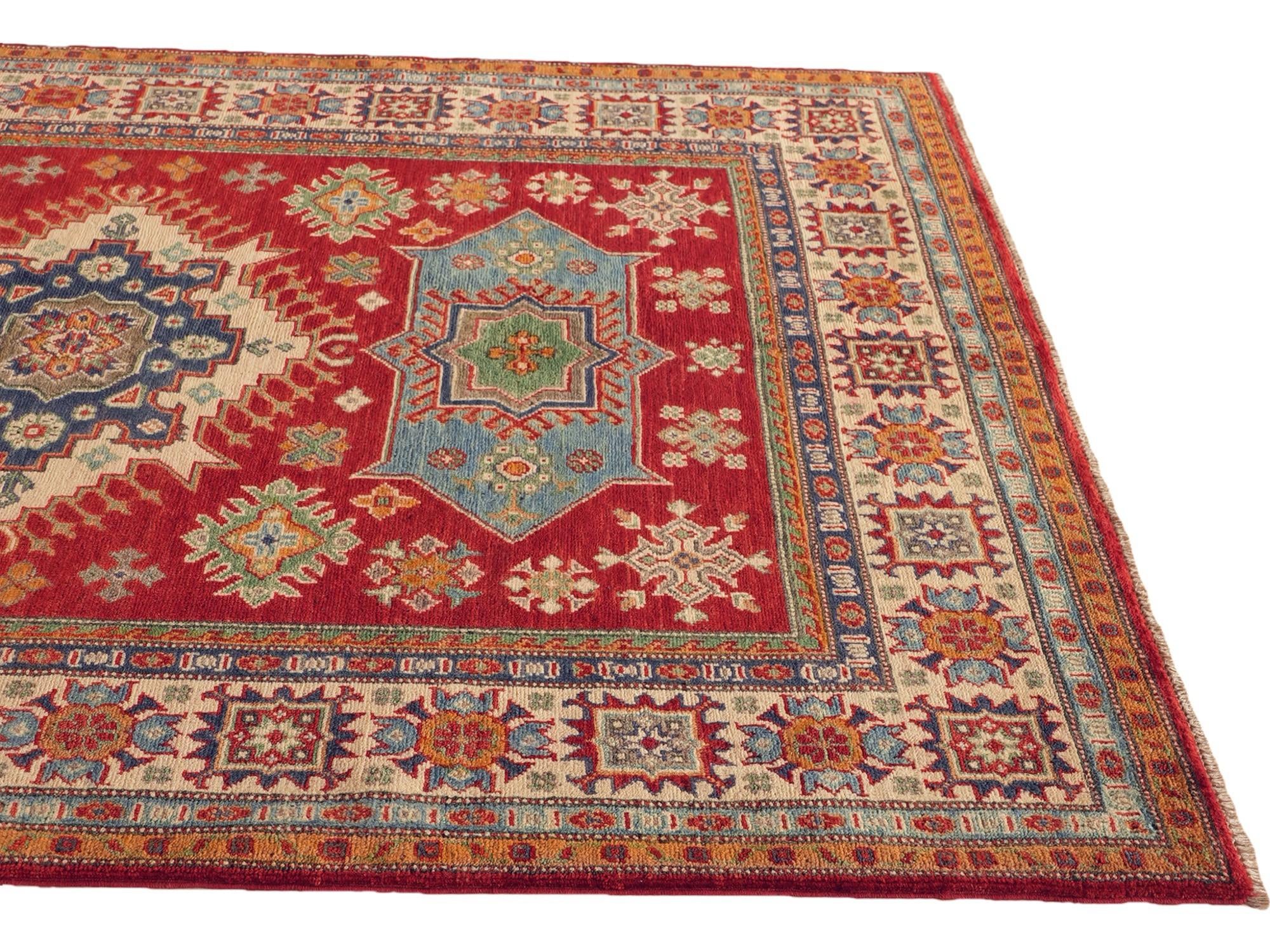Detail image 6 of 10: 5' 2 x 7' 1 Hand Knotted Kazak Rug