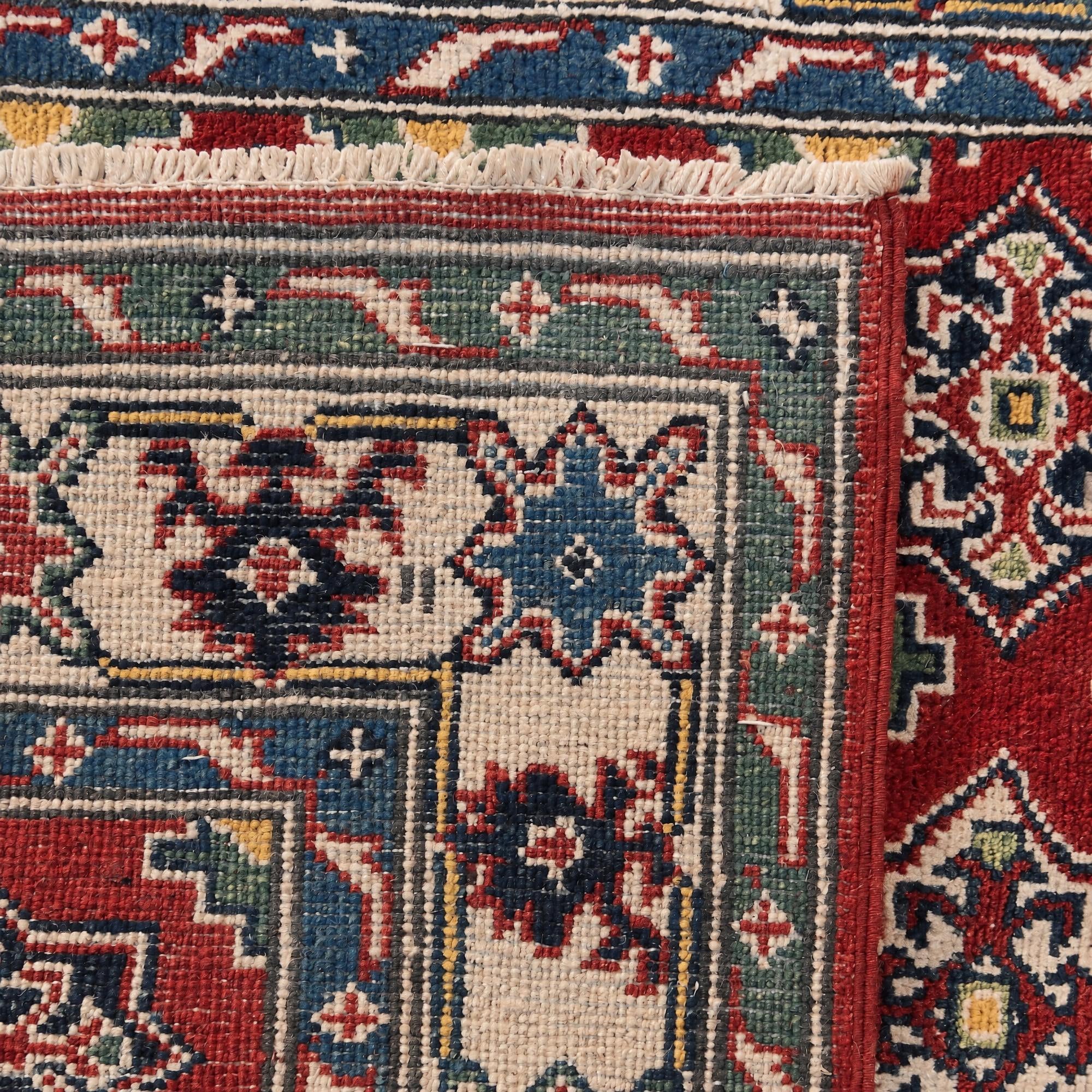 100cm x 150cm Handgeknüpft Kazak Teppich