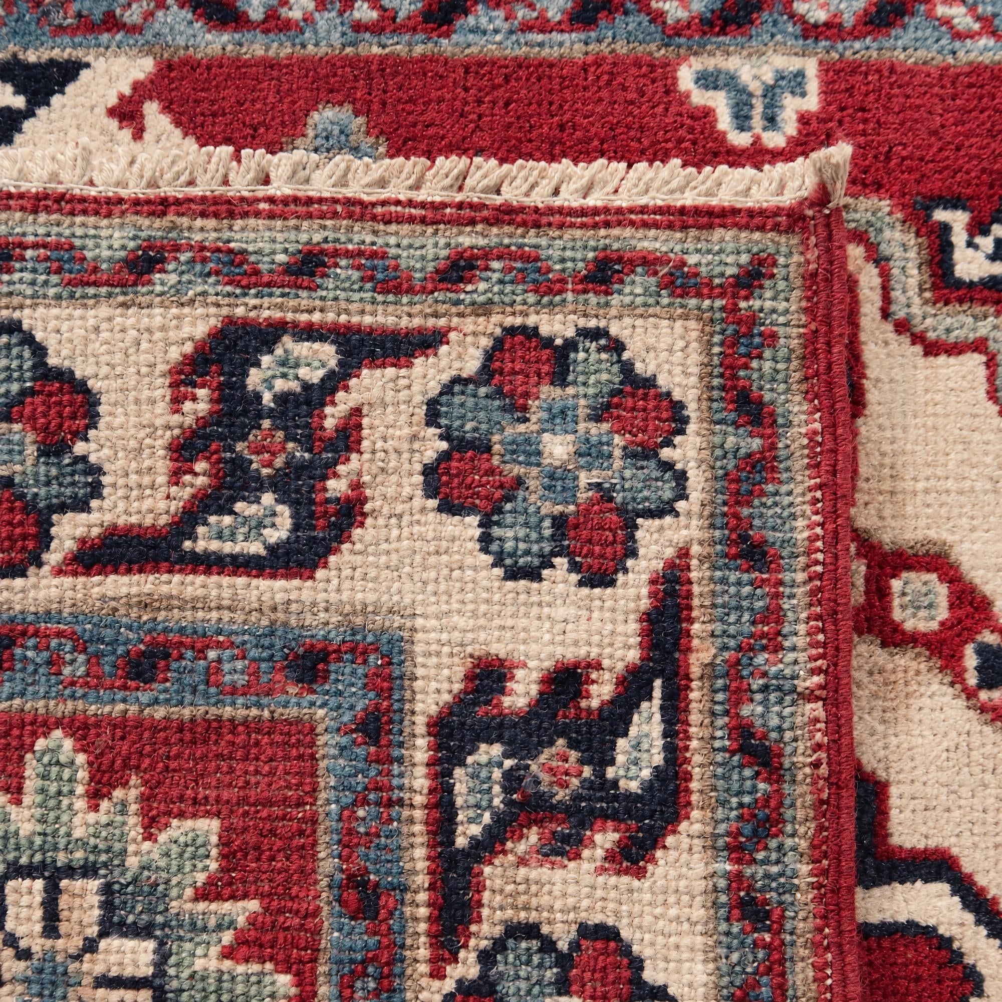 80cm x 120cm Handgeknüpft Kazak Teppich
