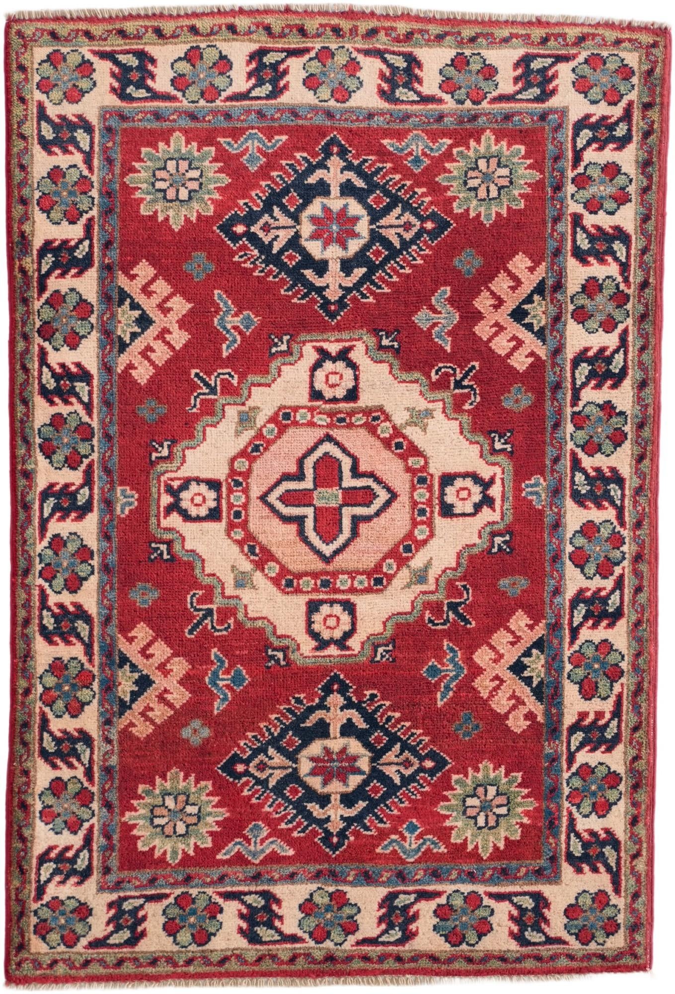 2' 7 x 3' 10 Hand Knotted Kazak Rug