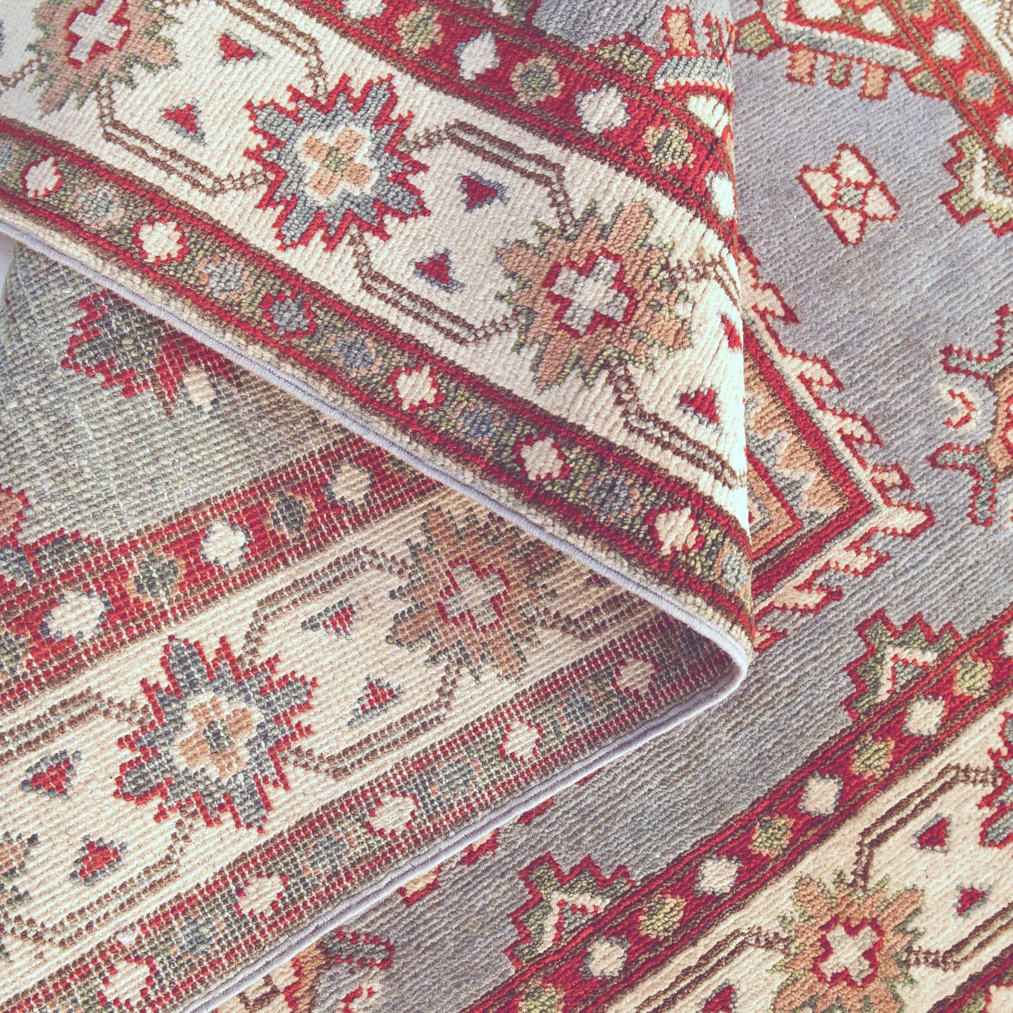 3' 4 x 4' 8 Hand Knotted Kazak Rug