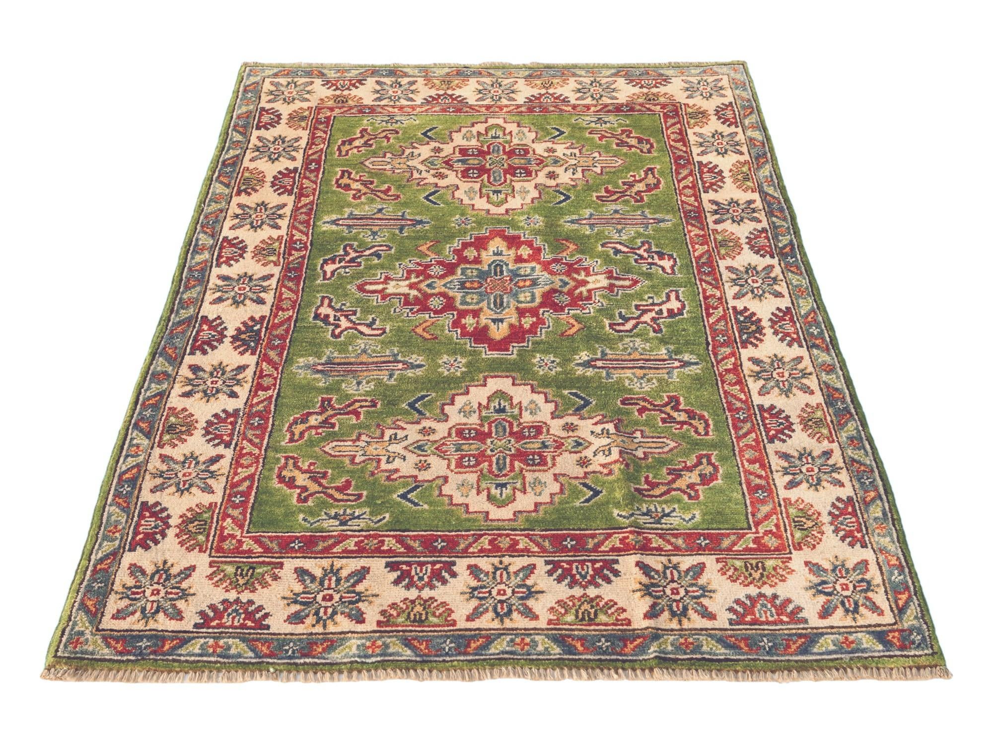 3' 3 x 4' 11 Hand Knotted Kazak Rug