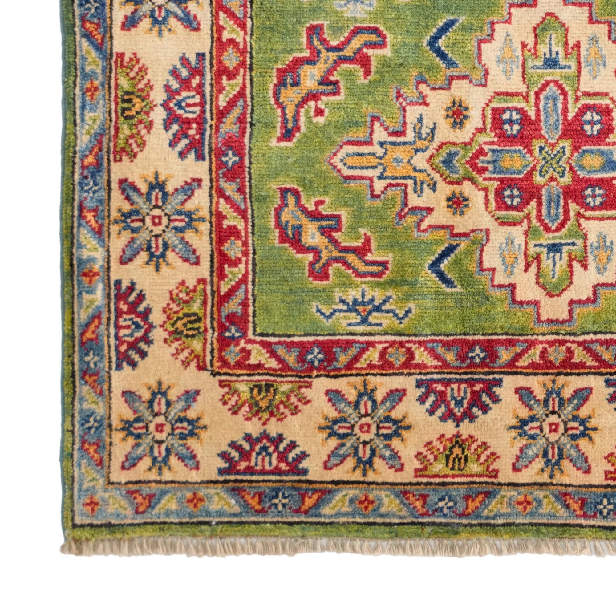 3' 3 x 4' 11 Hand Knotted Kazak Rug
