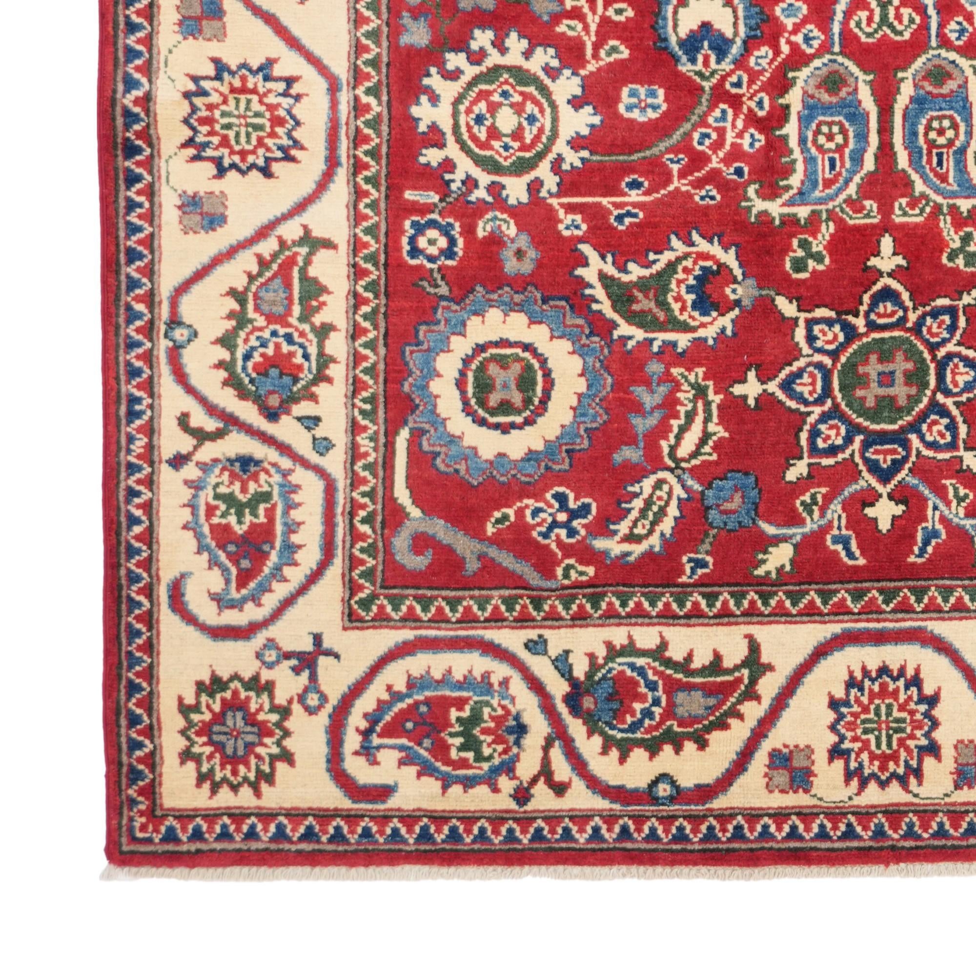 5' x 6' 10 Hand Knotted Kazak Rug