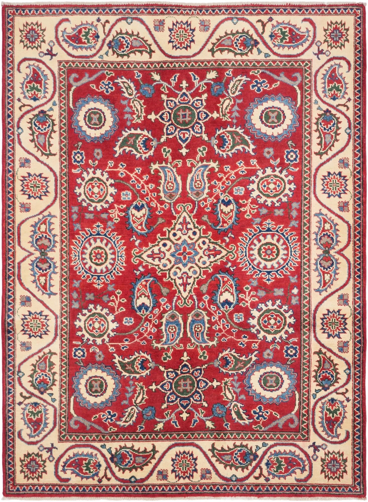 5' x 6' 10 Hand Knotted Kazak Rug