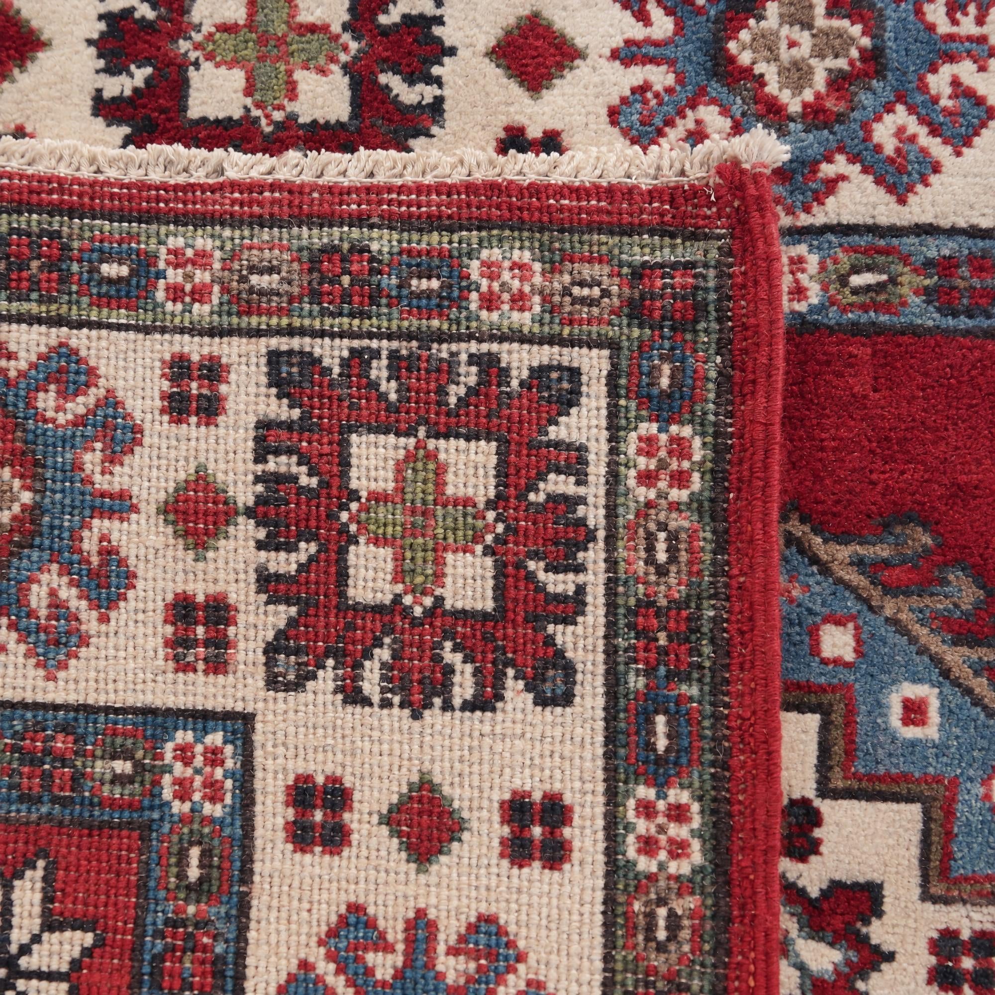 80cm x 130cm anudado a mano Kazak Alfombra