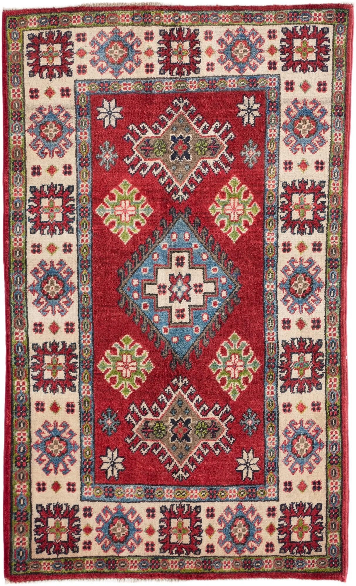 2' 7 x 4' 4 Hand Knotted Kazak Rug