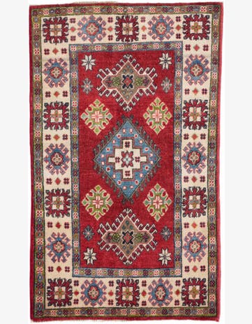 2' 7 x 4' 4 Hand Knotted Kazak Rug