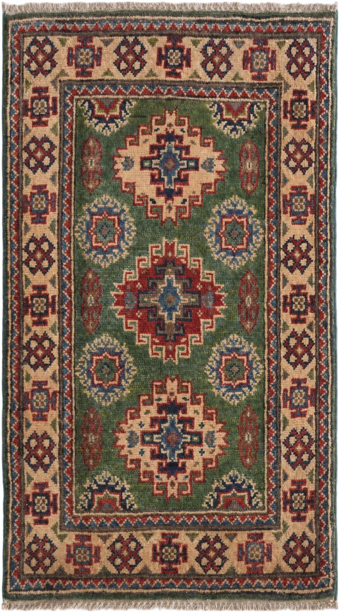 1' 10 x 3' 5 Hand Knotted Kazak Rug