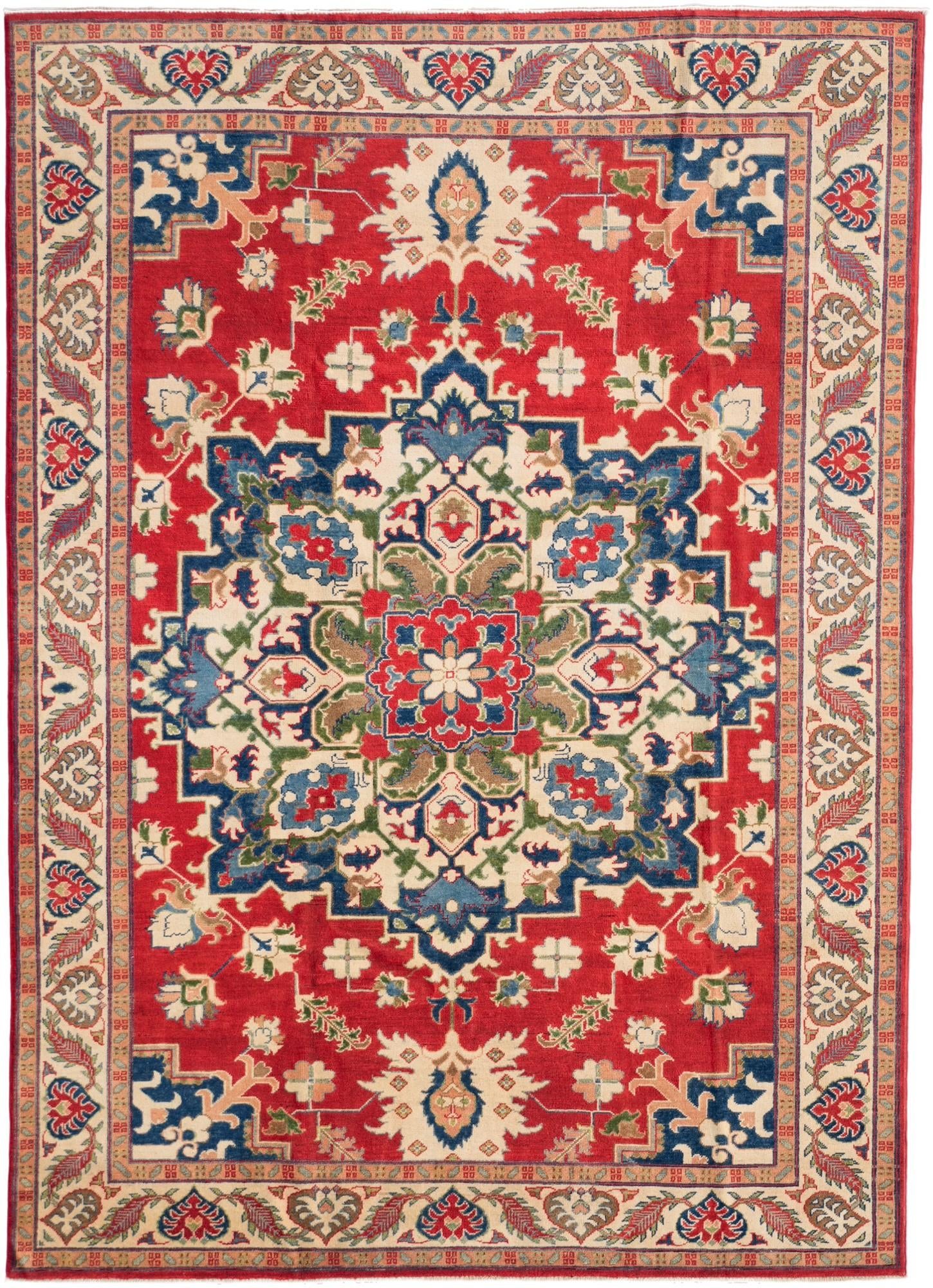 6' 11 x 9' 6 Hand Knotted Kazak Rug