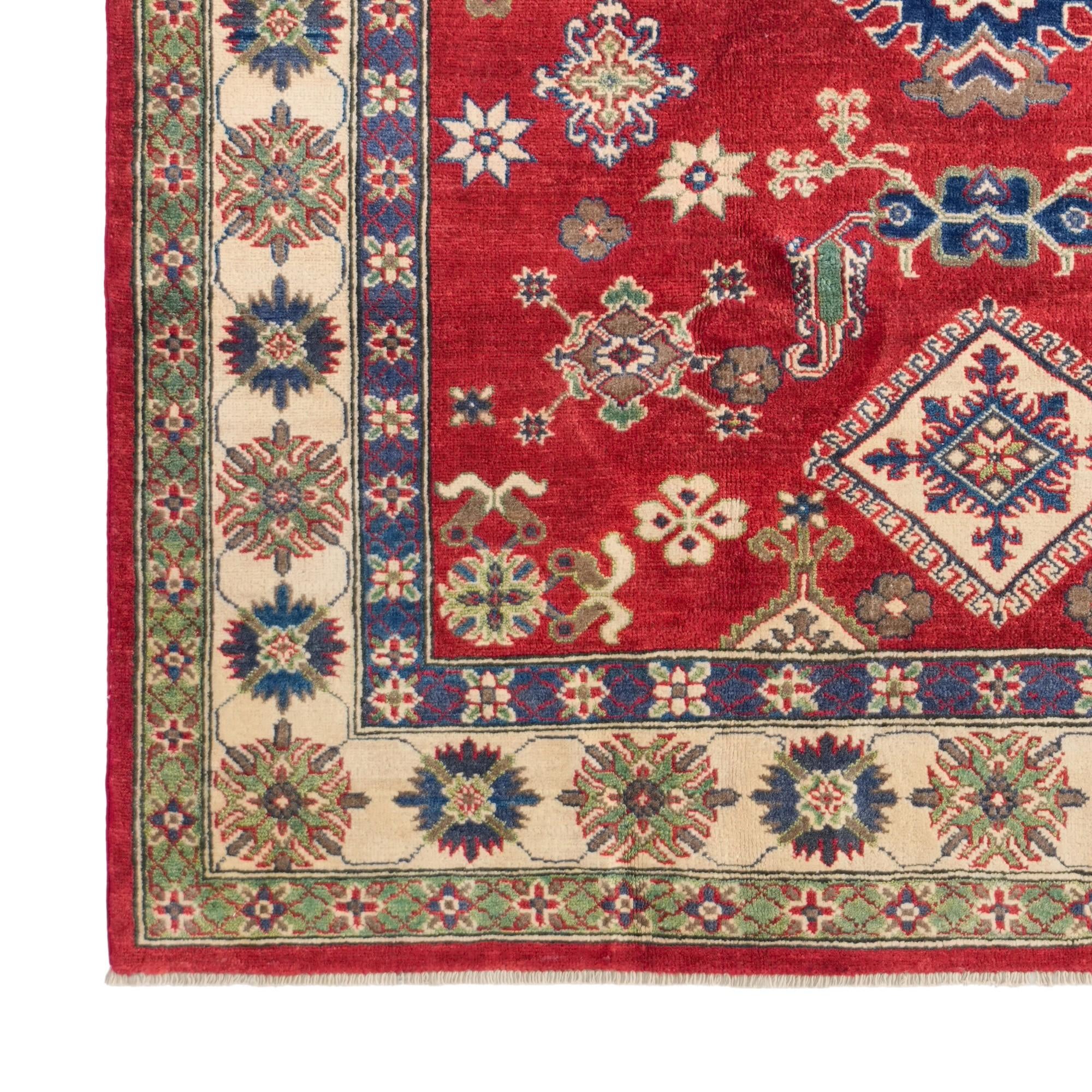 6' 1 x 8' 7 Hand Knotted Kazak Rug