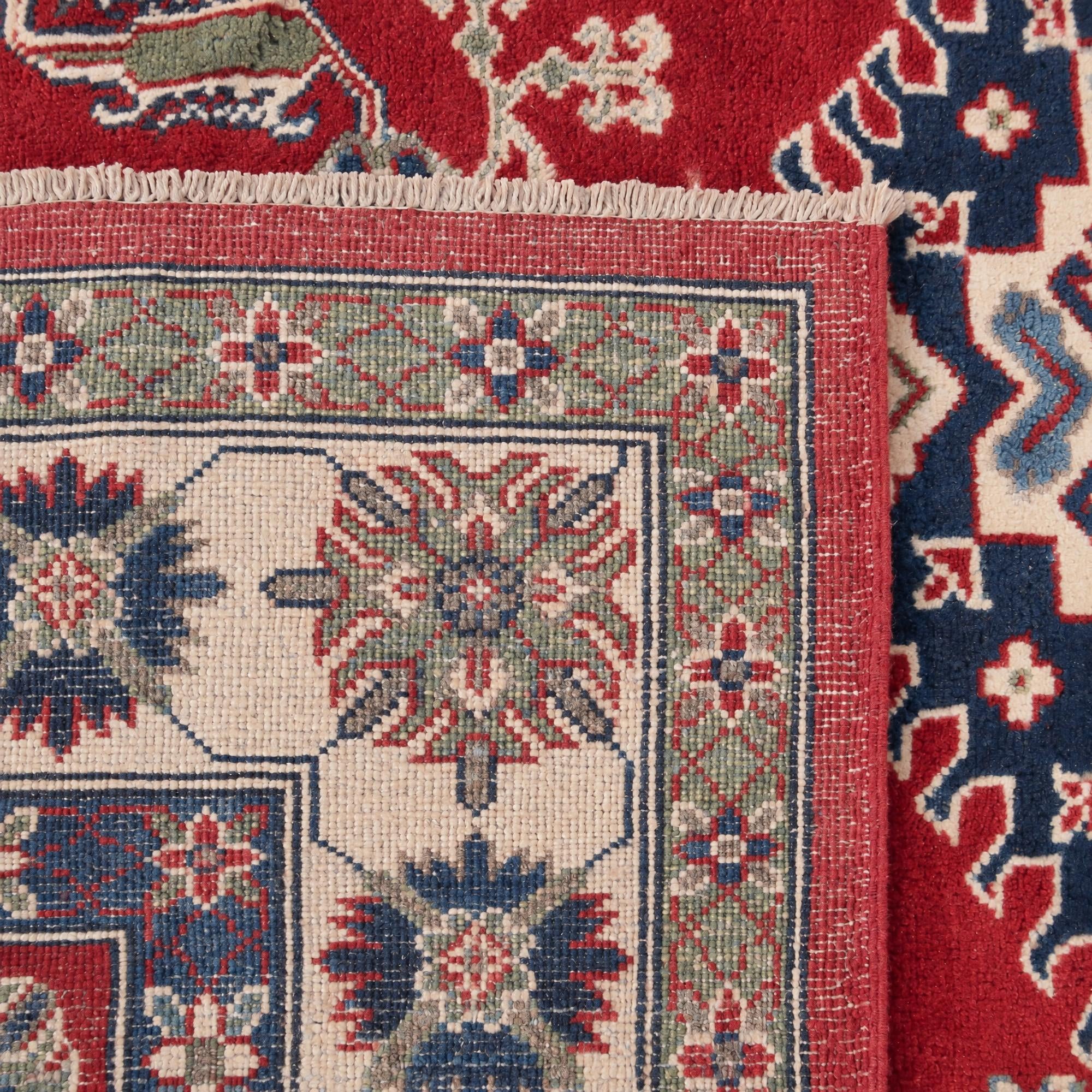6' 1 x 8' 7 Hand Knotted Kazak Rug
