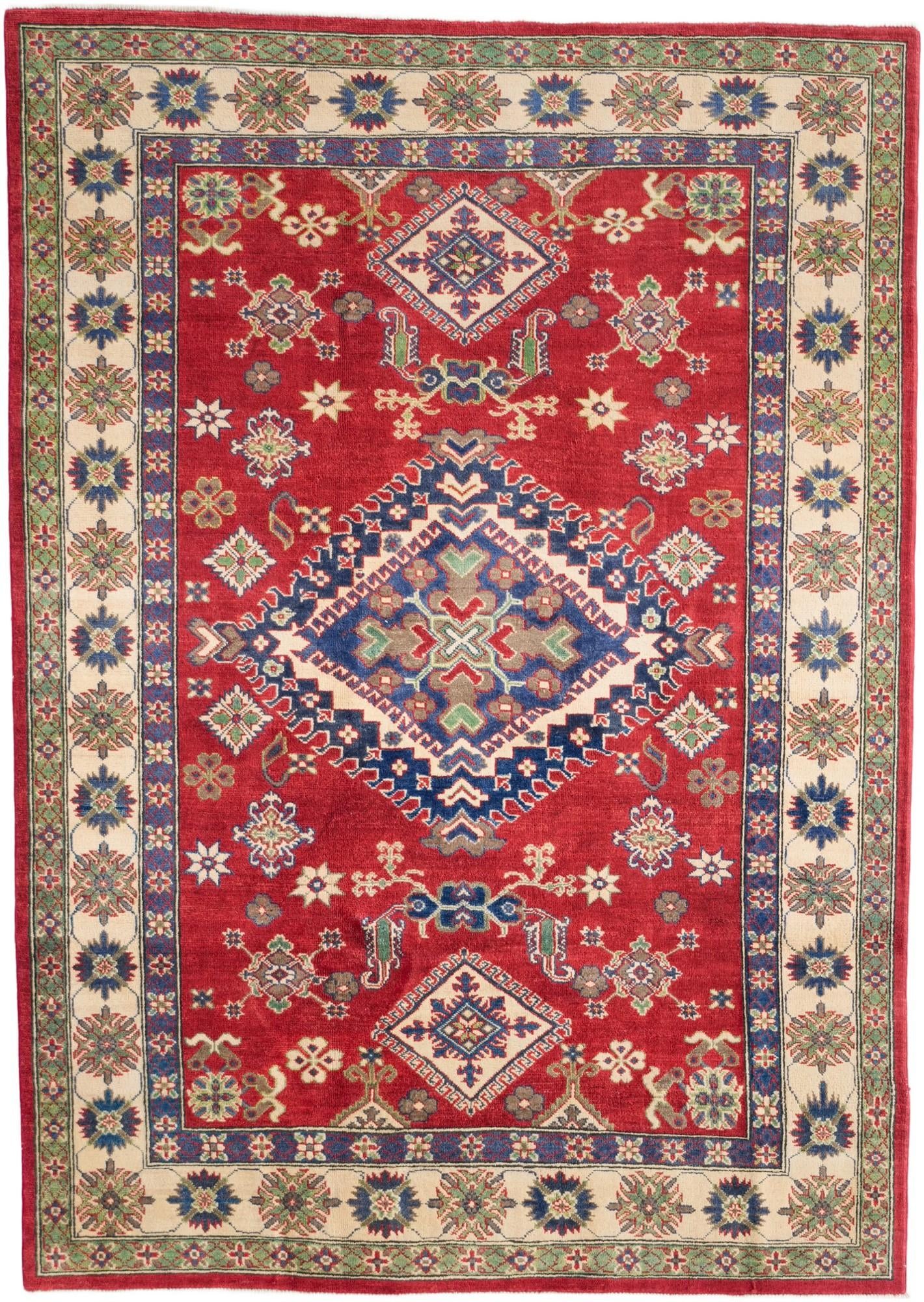 6' 1 x 8' 7 Hand Knotted Kazak Rug