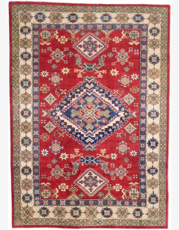 6' 1 x 8' 7 Hand Knotted Kazak Rug